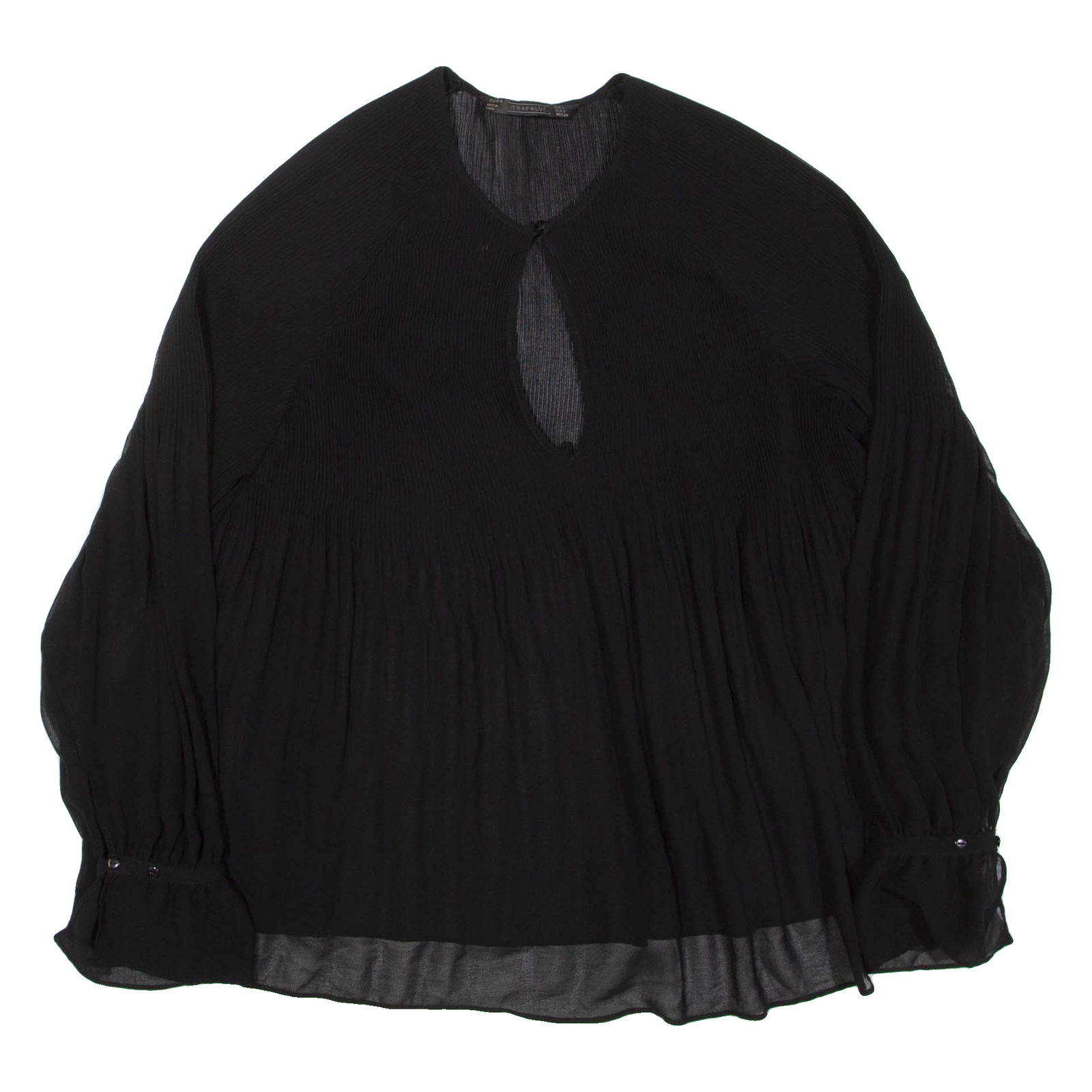 ZARA Womens Blouse Black Long Sleeve S Refurbished - N/A refurbished available on Cerqular