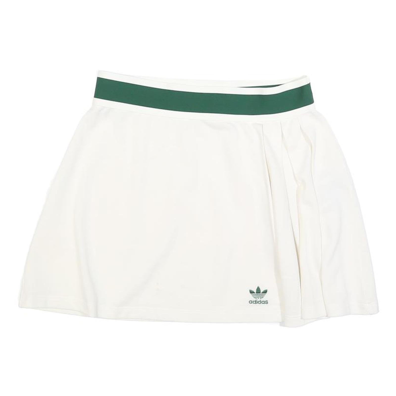 ADIDAS Womens White & Green Tennis Mini Skirt Polyester Blend UK 12 Sports Refurbished - N/A refurbished available on Cerqular
