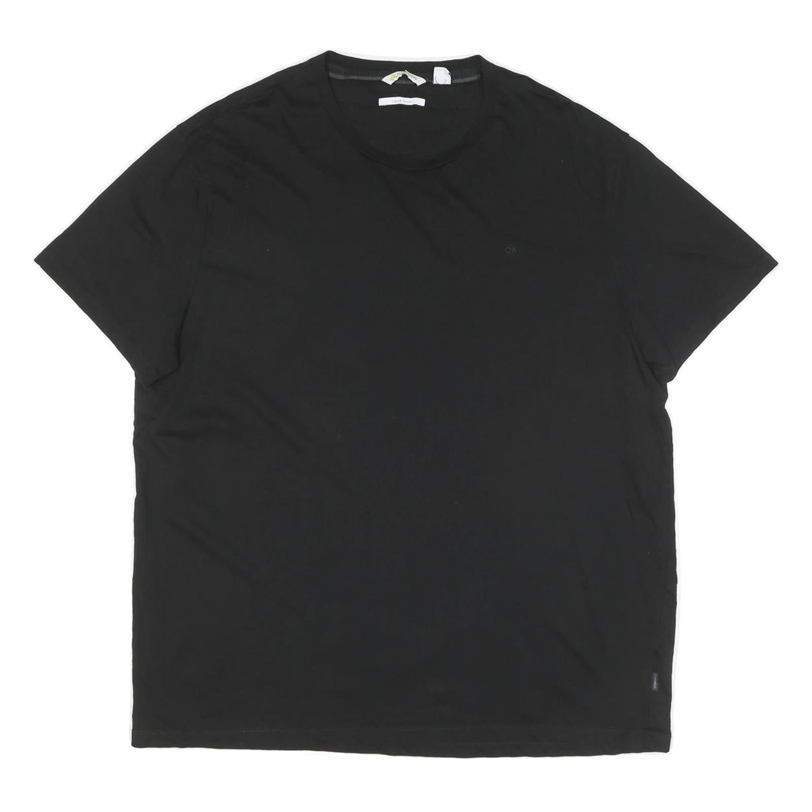 CALVIN KLEIN JEANS Mens Black Classic T-Shirt 2XL Short Sleeve Crew Neck Cotton Refurbished - N/A refurbished available on Cerqular