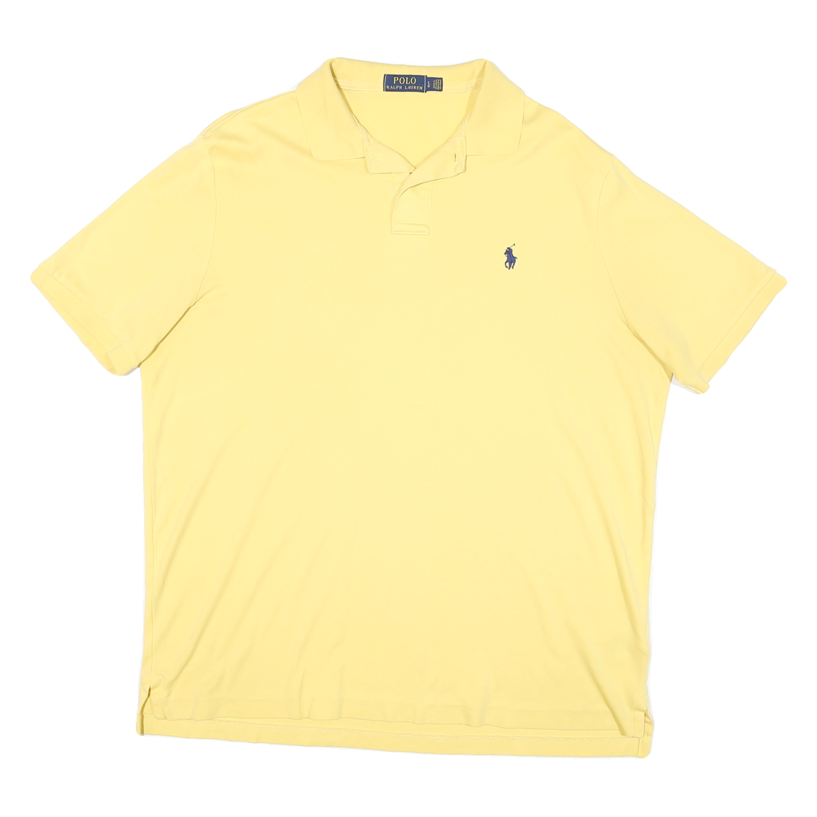 TOMMY HILFIGER Mens Yellow Polo Shirt L Cotton Blend Short Sleeve Plain Casual Refurbished - N/A refurbished available on Cerqular