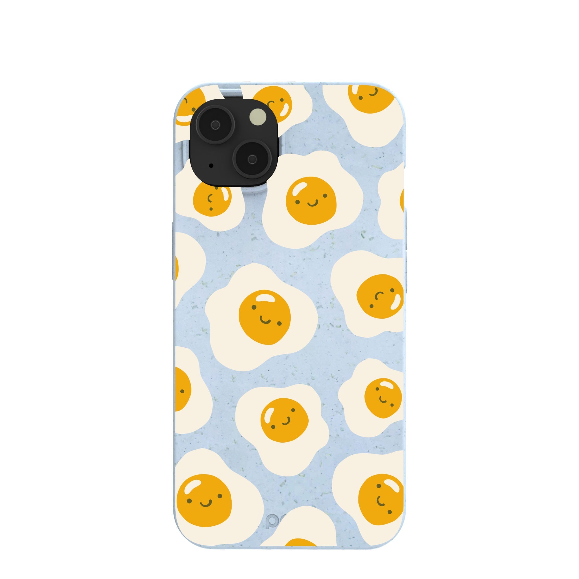 Powder Blue Sunny Side Up iPhone 13 Case Refurbished - Pela Case refurbished available on Cerqular