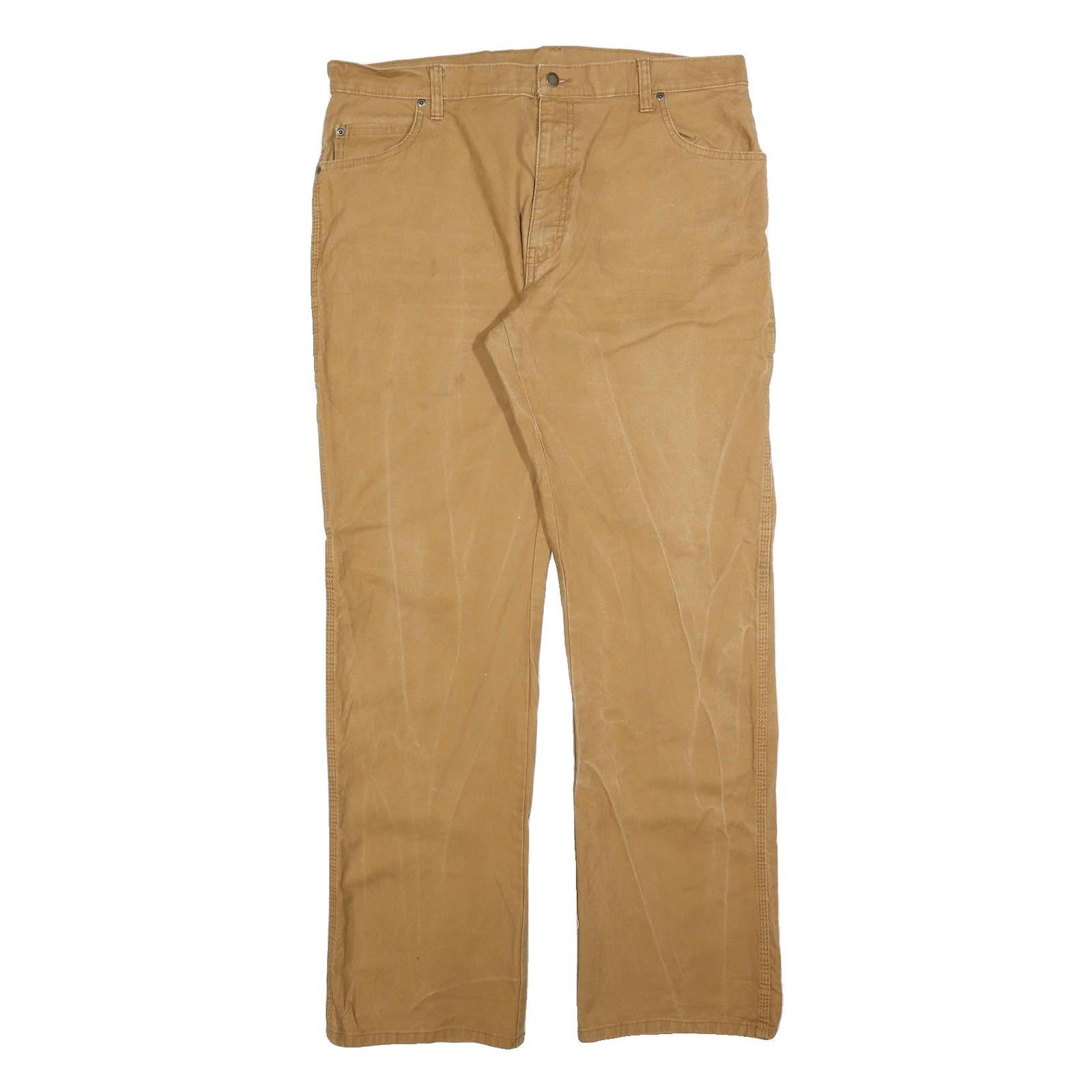 DICKIES Mens Jeans Regular Straight Denim Beige W36 L34 Workwear Zip Refurbished - N/A refurbished available on Cerqular