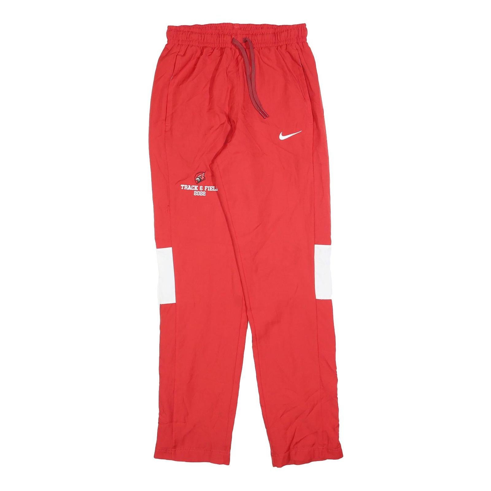 NIKE Mens Joggers Red & White Regular Straight S W26 L30 Track & Field 2022 Refurbished - N/A refurbished available on Cerqular
