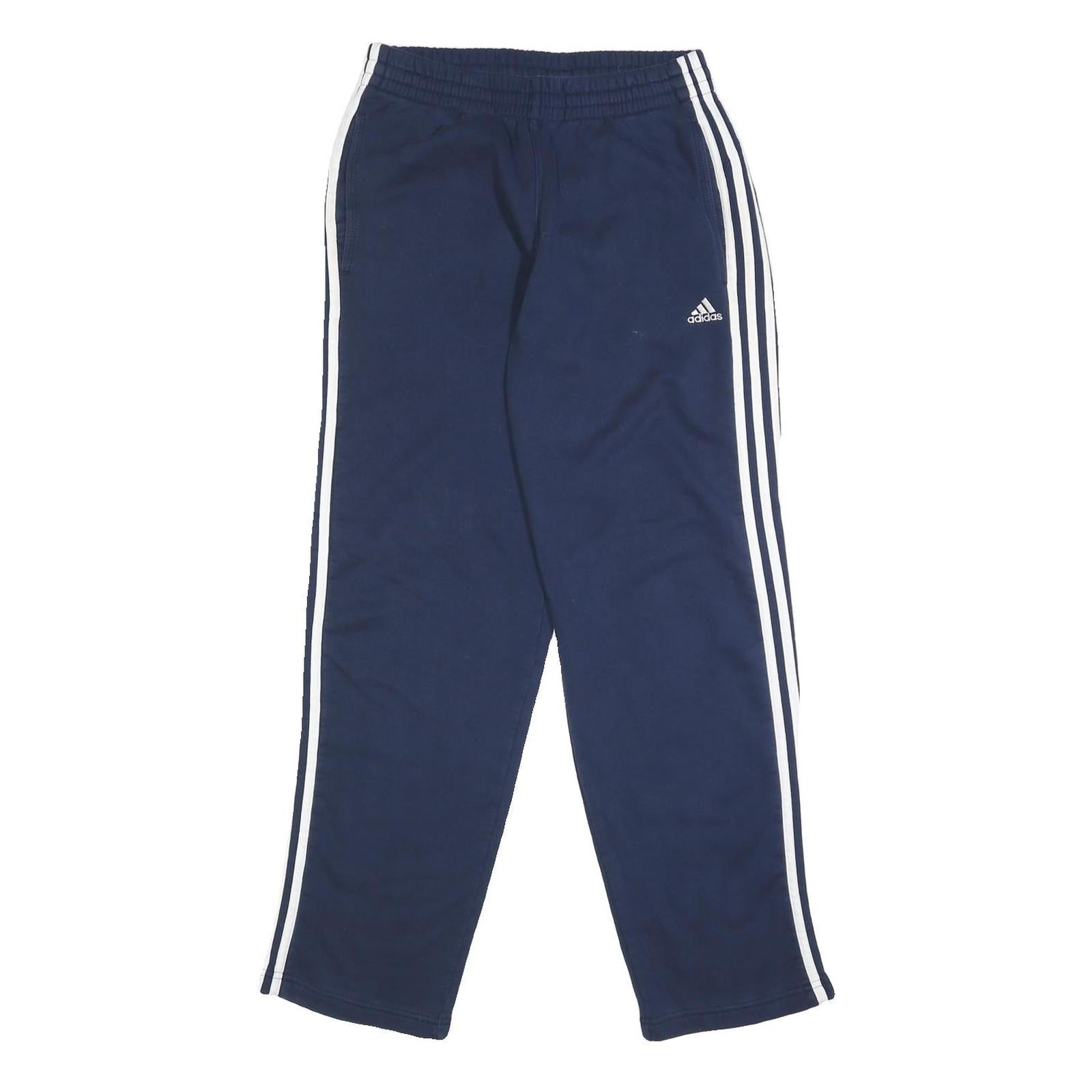 ADIDAS Mens Joggers Navy Blue & White Slim Tapered S W27 L30 Track Pants Refurbished - N/A refurbished available on Cerqular