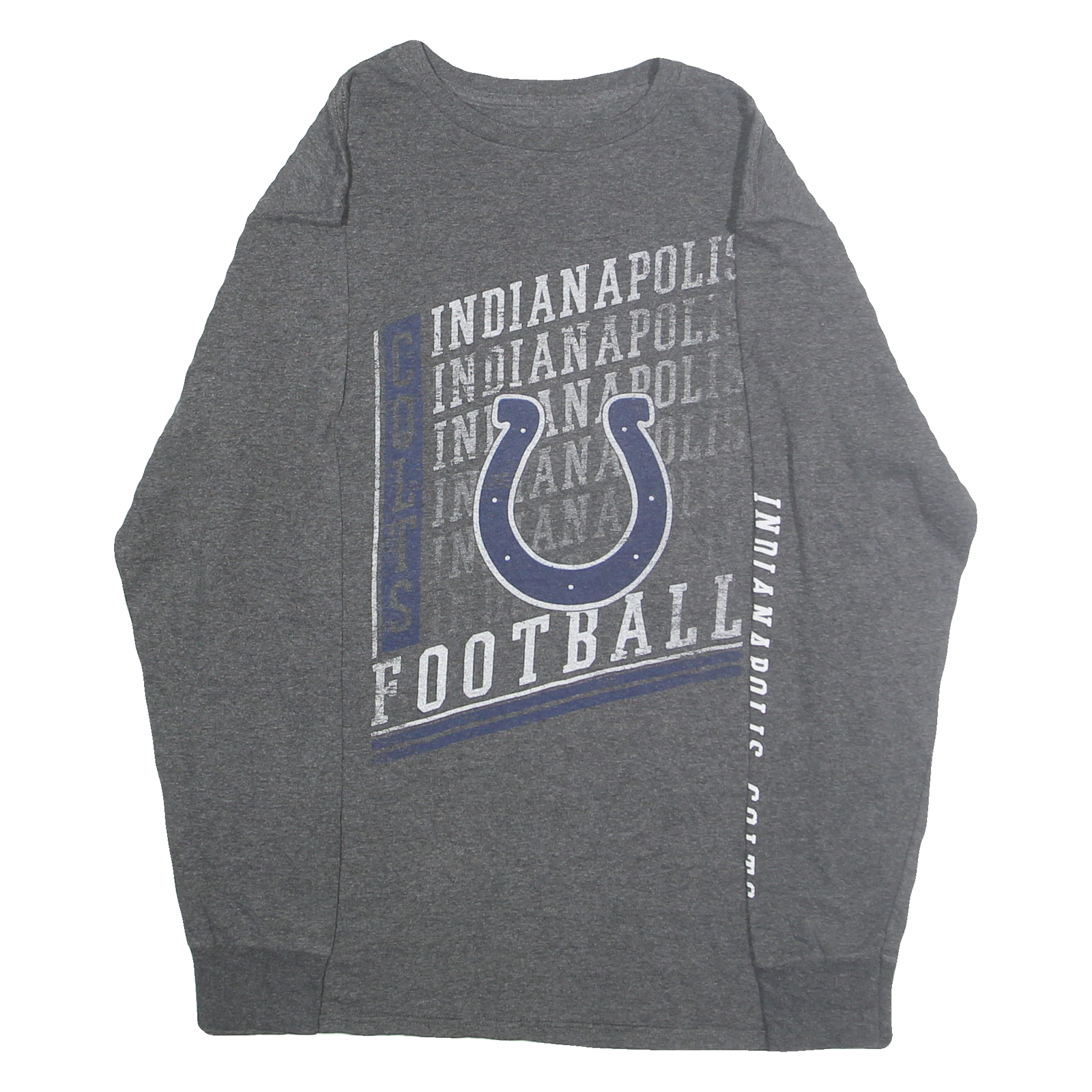 MAJESTIC Mens Grey Indianapolis Colts Football Long Sleeve Crew Neck T-Shirt M Refurbished - N/A refurbished available on Cerqular