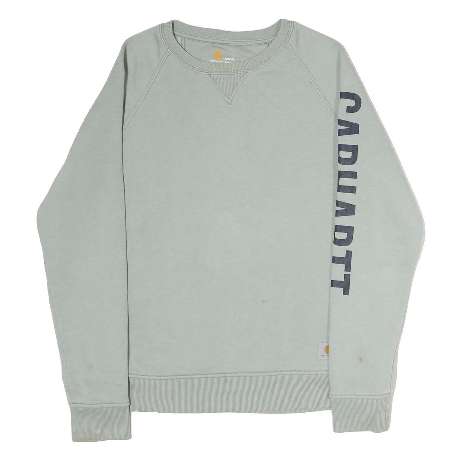 CARHARTT Womens Grey Sweatshirt Crew Neck M Logo Print Casual Pullover Refurbished - N/A refurbished available on Cerqular