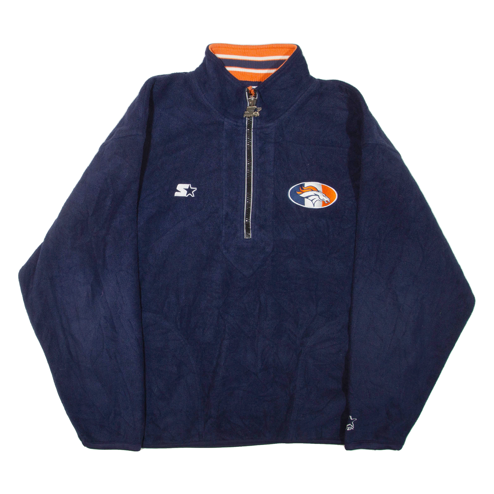 STARTER X NFL 1/4 Zip Mens Fleece Jacket Blue USA XL Refurbished - N/A refurbished available on Cerqular