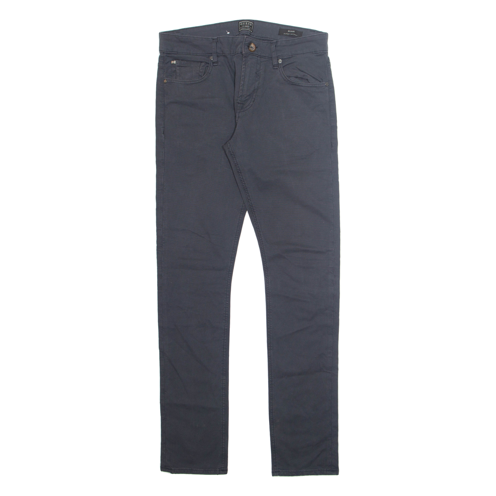 GUESS Mens Trousers Grey Regular Skinny W32 L34 Refurbished - N/A refurbished available on Cerqular