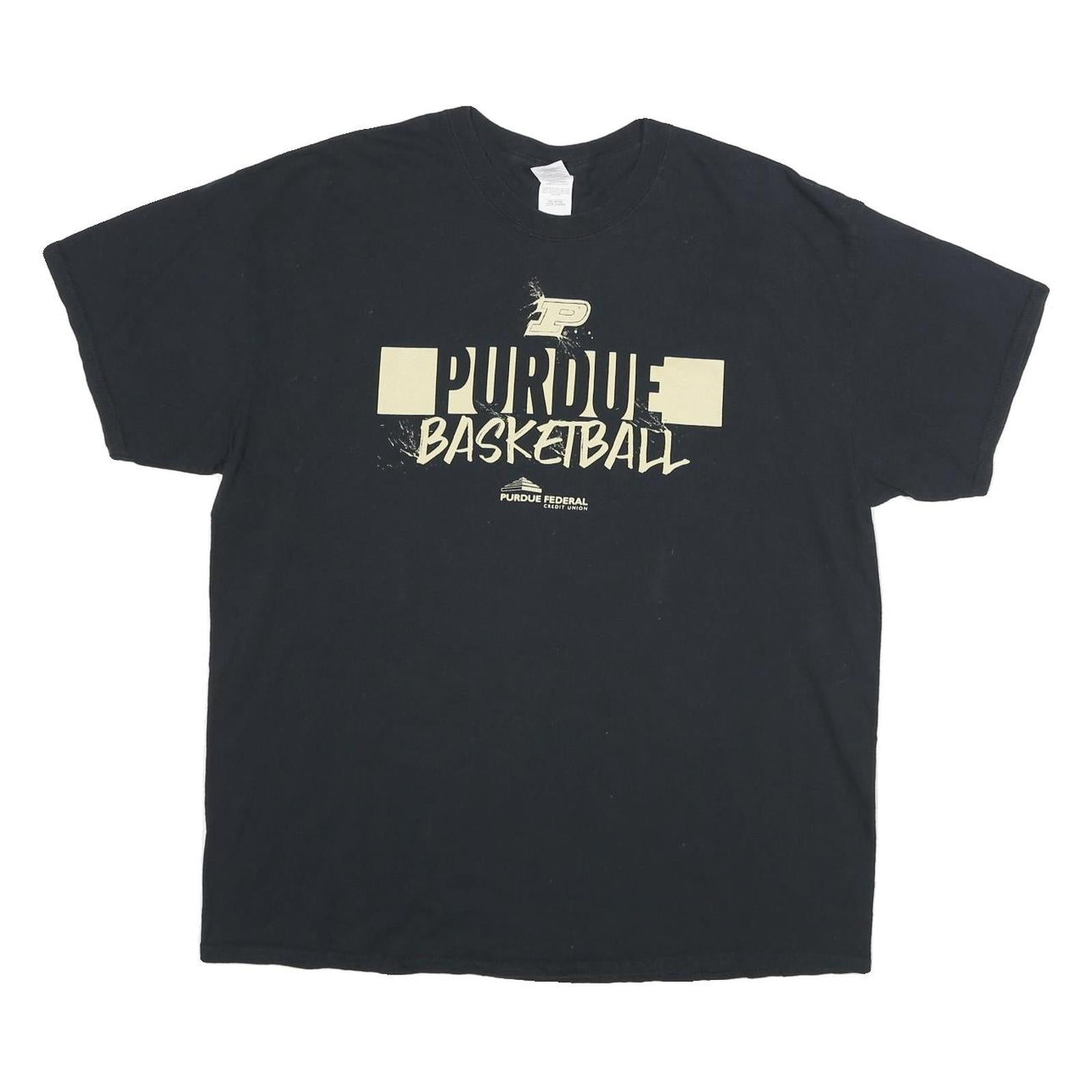 GILDAN Mens Black Purdue Basketball Graphic T-Shirt XL Short Sleeve Crew Neck Refurbished - N/A refurbished available on Cerqular
