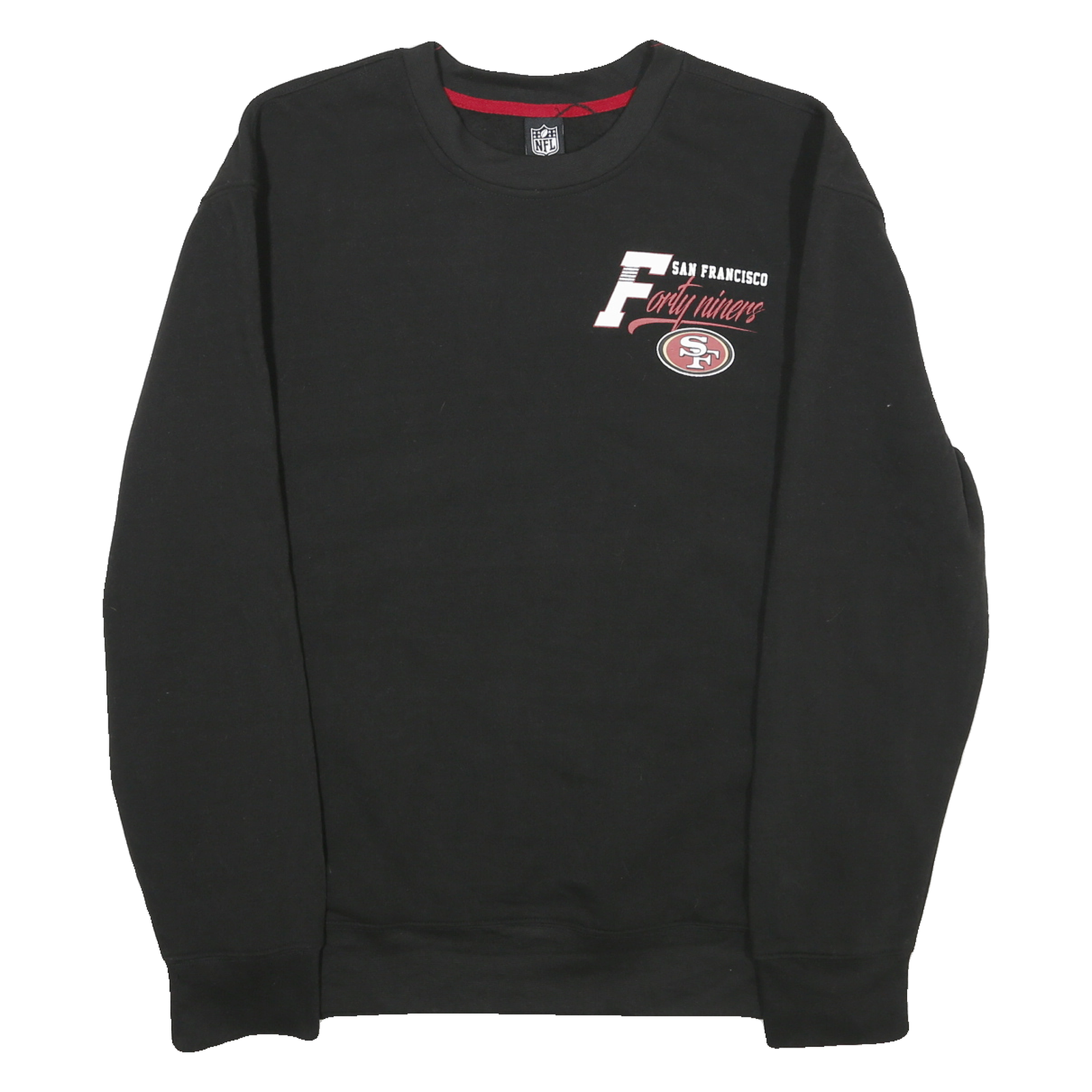 NFL Mens Black San Francisco Forty Niners Crew Neck L Cotton Blend Sweatshirt Refurbished - N/A refurbished available on Cerqular