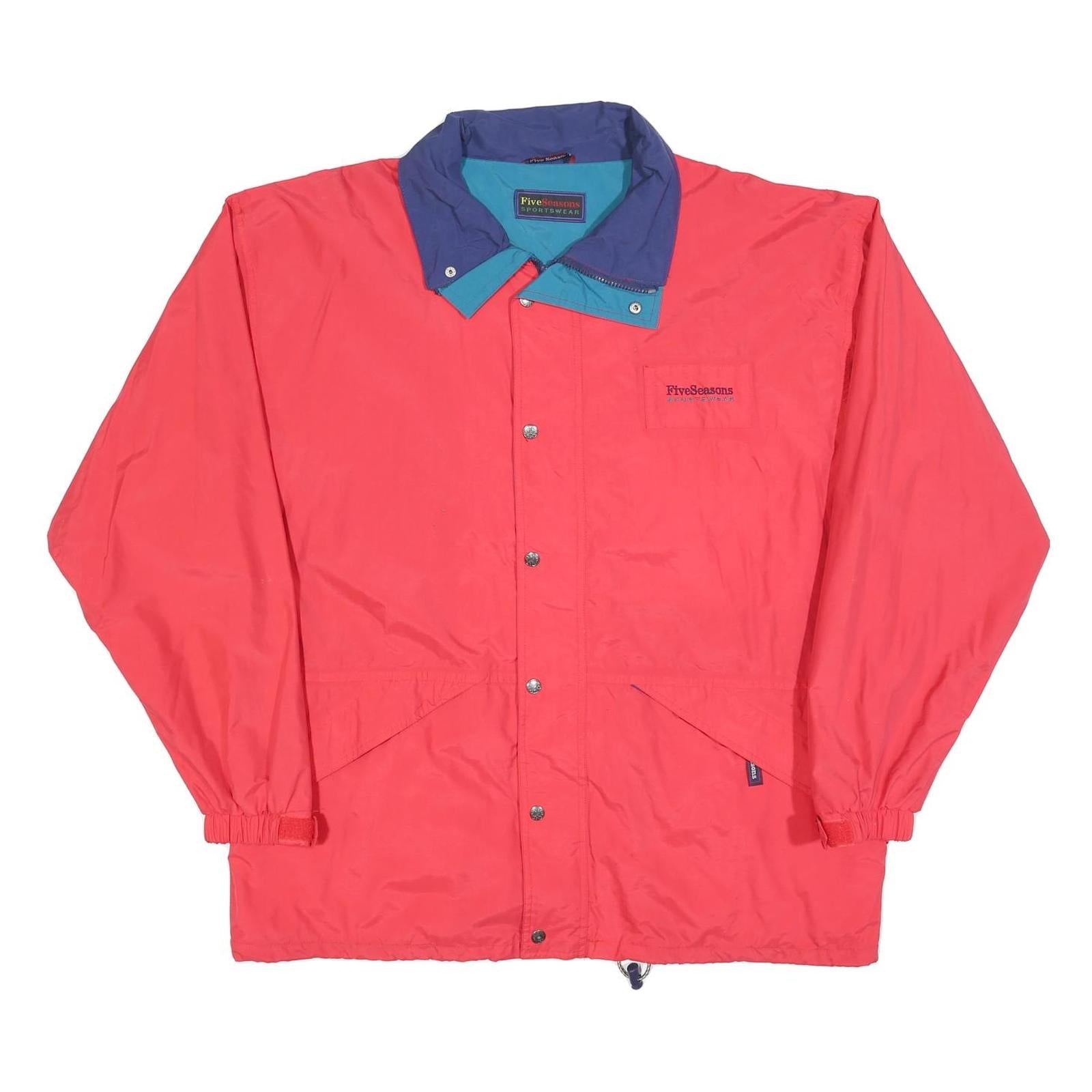 FIVE SEASONS Mens Red & Blue Outdoor Jacket XL Polyester Blend Plain Zip Refurbished - N/A refurbished available on Cerqular