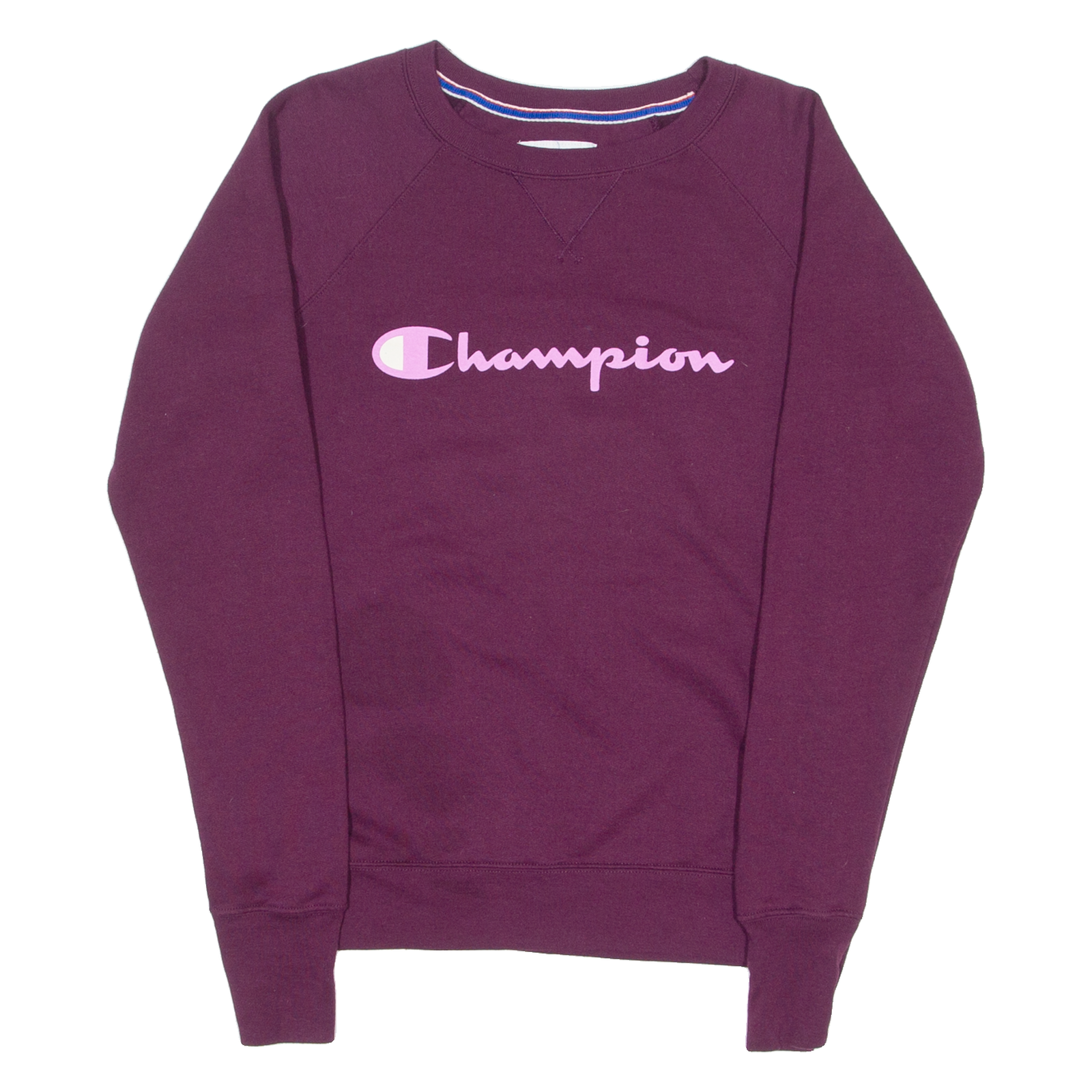 CHAMPION Womens Sweatshirt Purple Crew Neck XS Refurbished - N/A refurbished available on Cerqular