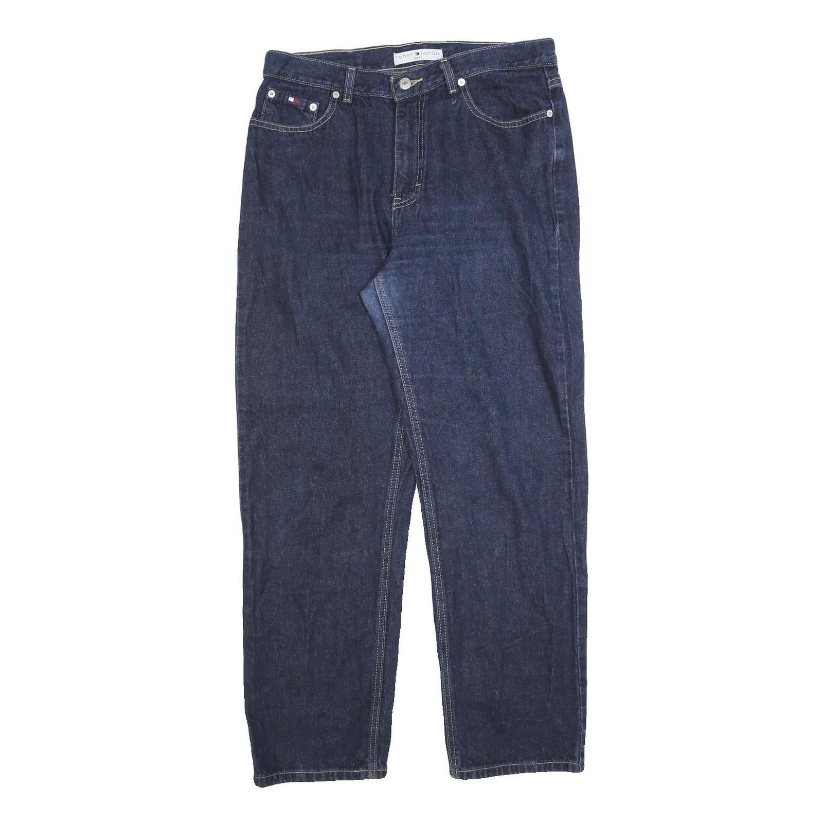 TOMMY HILFIGER Womens Jeans Blue Regular Straight Denim Medium W32 L28 Classic Refurbished - N/A refurbished available on Cerqular