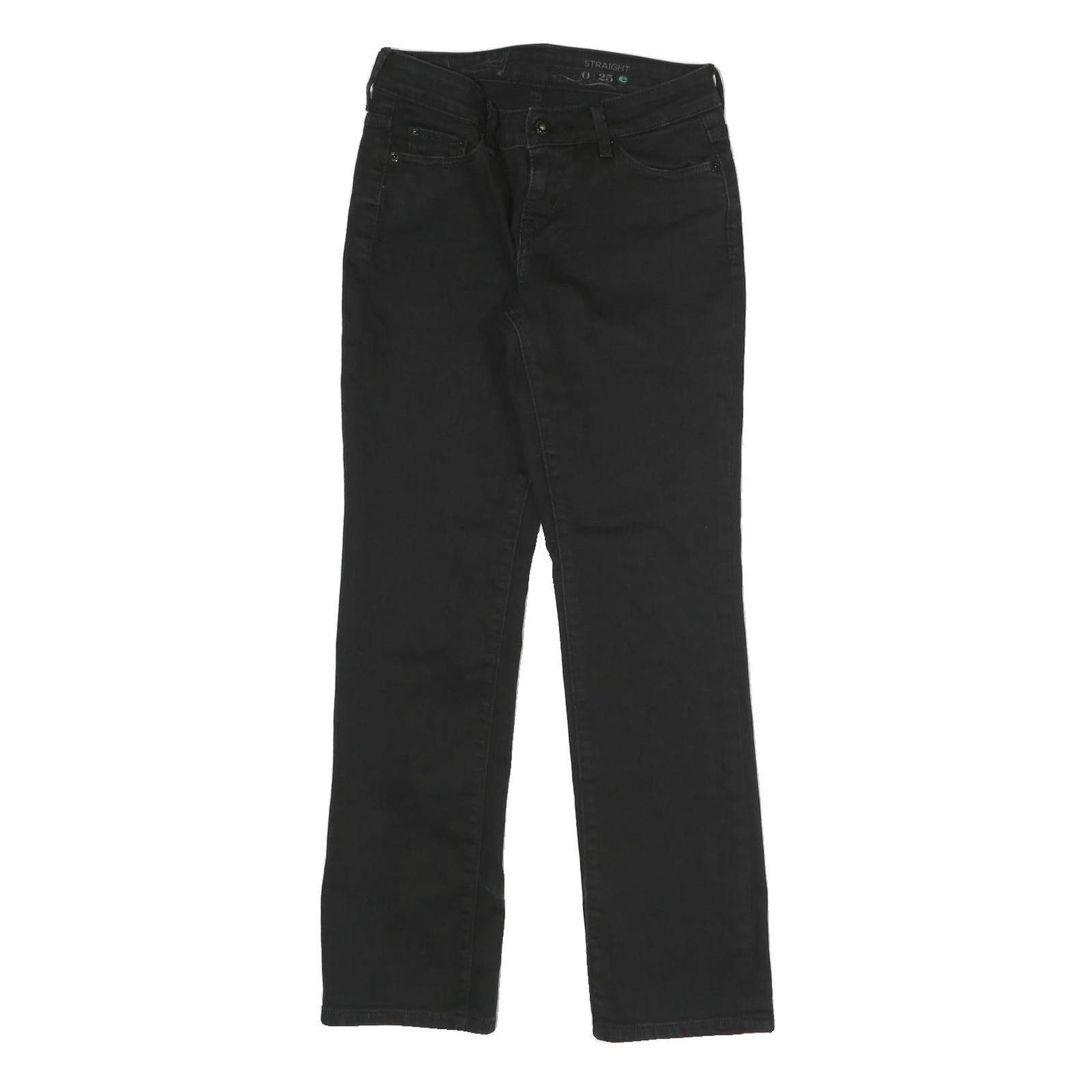 LEVI'S Womens Black Slim Straight Denim Dark Jeans W26 L27 Stylish Cotton Blend Refurbished - N/A refurbished available on Cerqular
