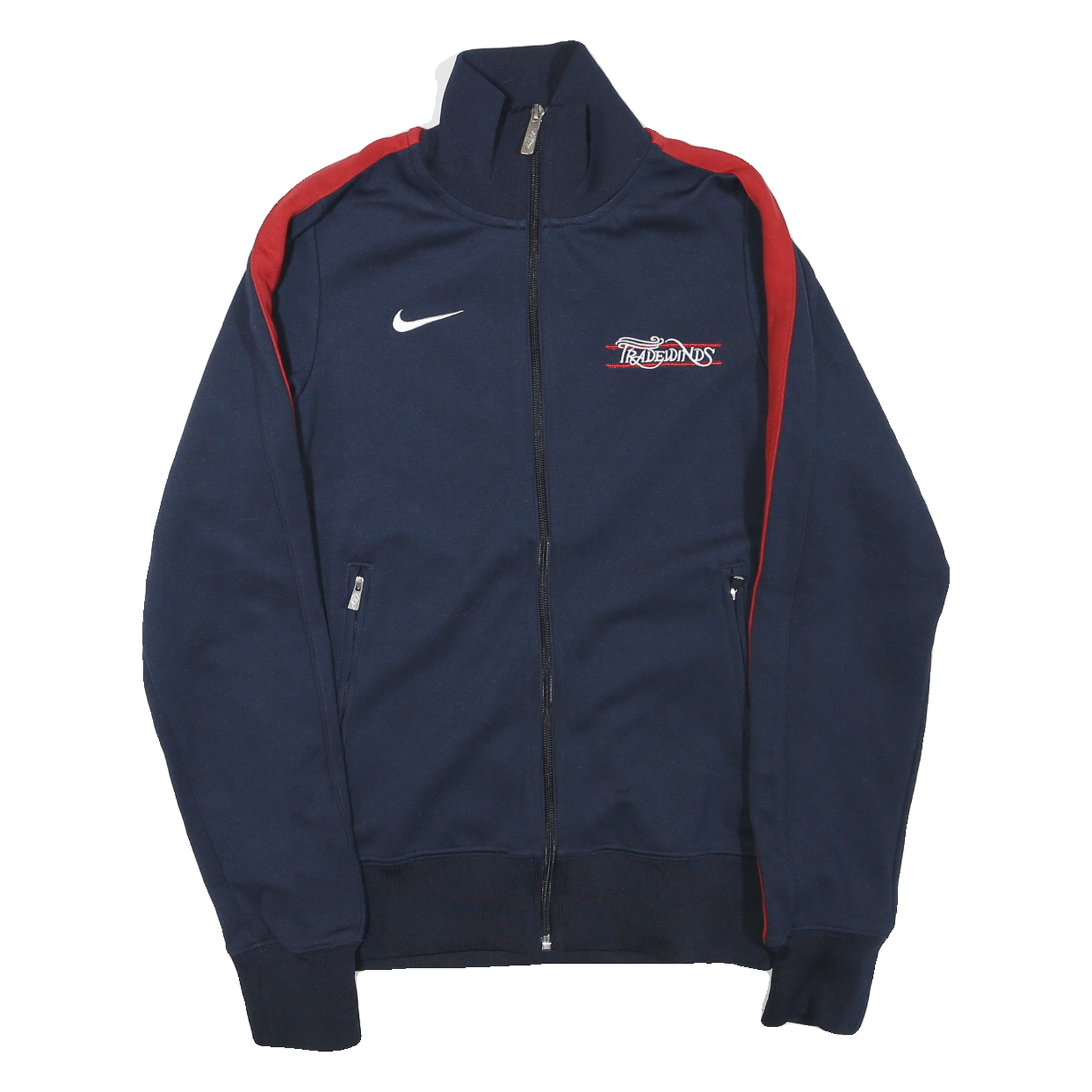 NIKE Mens Navy & Red Zip Jacket XS Polyester Blend Plain Sportswear Refurbished - N/A refurbished available on Cerqular