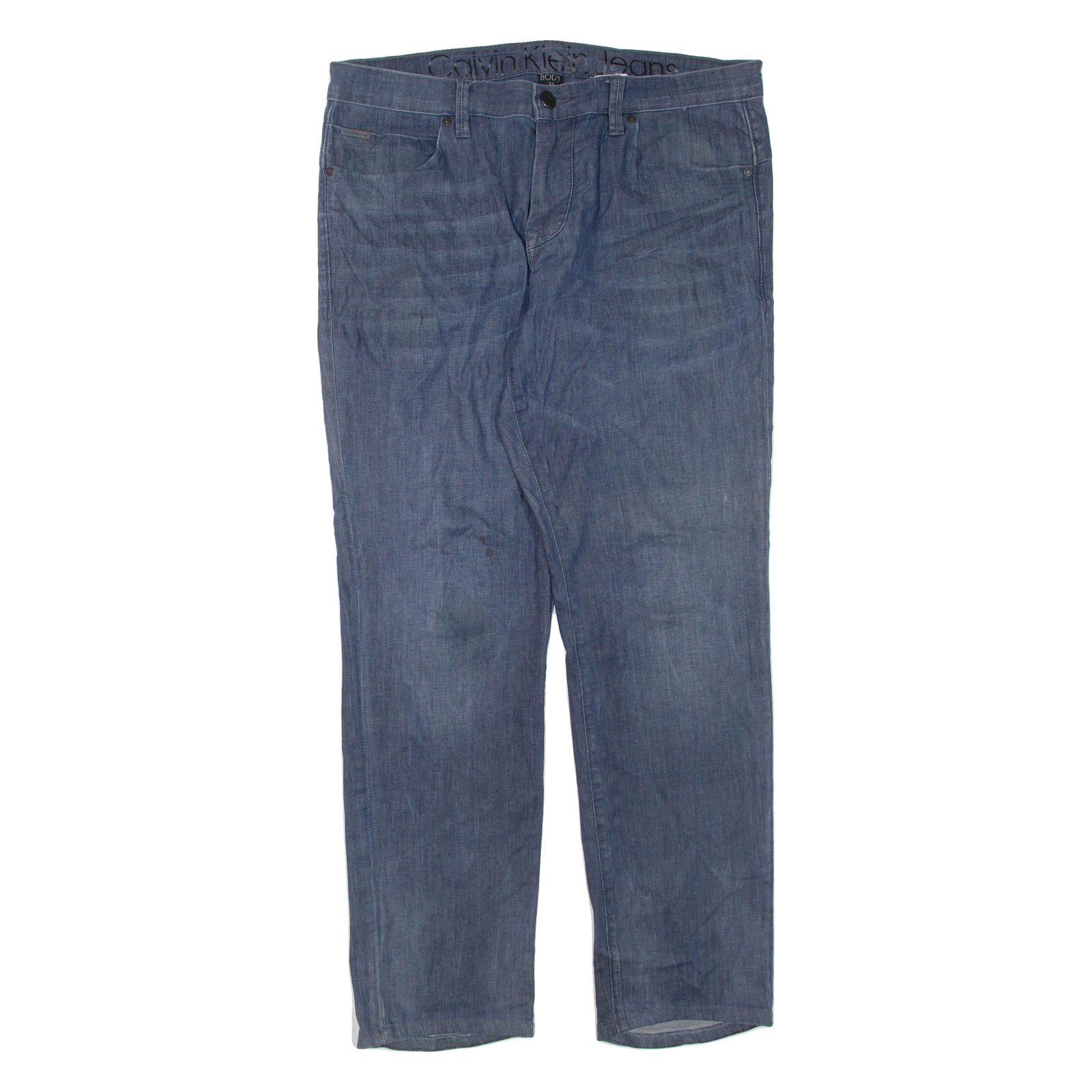 CALVIN KLEIN JEANS Mens Jeans Blue Regular Straight W34 L31 Refurbished - N/A refurbished available on Cerqular
