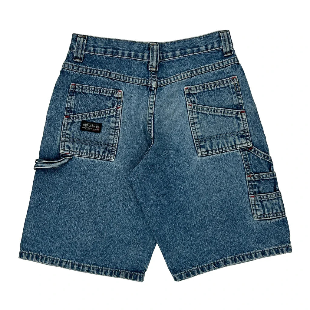 Wrangler Carpenter Shorts - 26W UK 6 Blue Denim Refurbished - Thrifted (note: this is a term often used to describe second- refurbished available on Cerqular