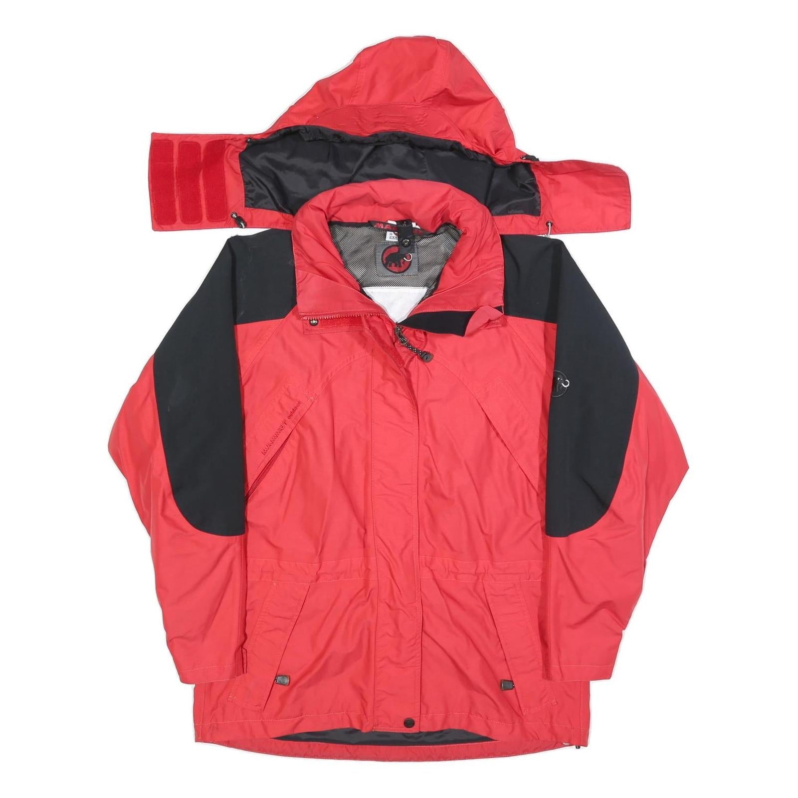 MAMMUT Womens Red & Black Outdoor Jacket M Polyester Zip Hooded Refurbished - N/A refurbished available on Cerqular