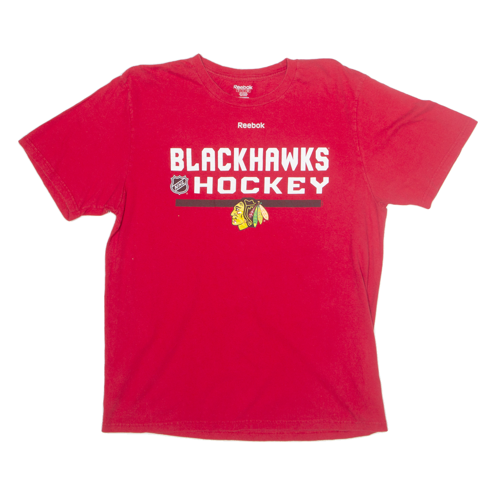 NHL Reebok Blackhawks Hockey Mens T-Shirt Red USA M Refurbished - N/A refurbished available on Cerqular