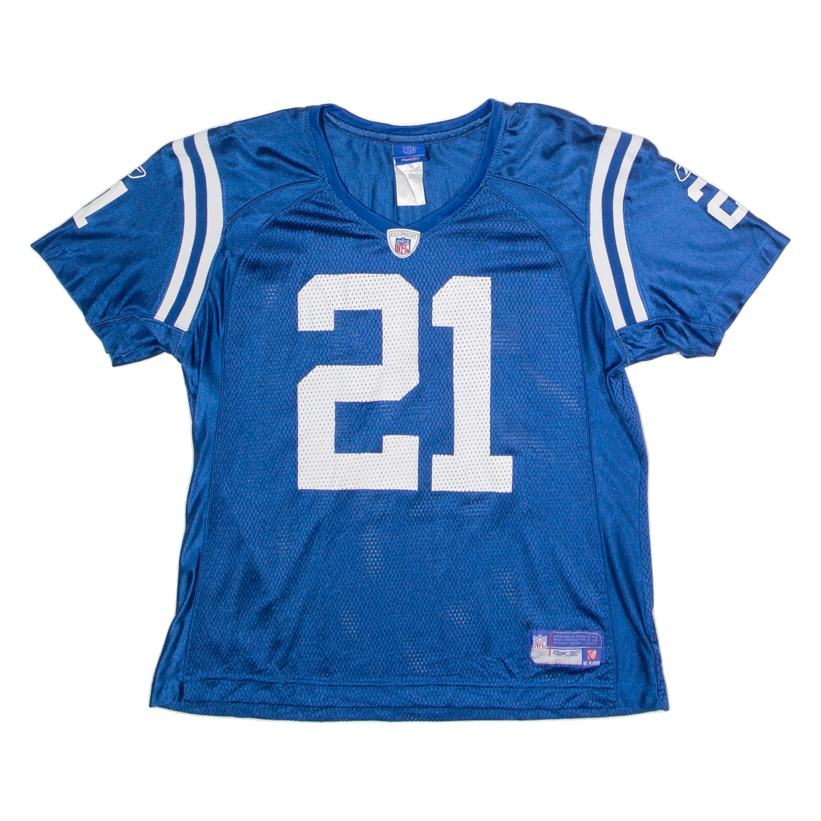 REEBOK Indianapolis Colts Home #21 Sanders Womens Jersey Blue USA Nylon L Refurbished - N/A refurbished available on Cerqular