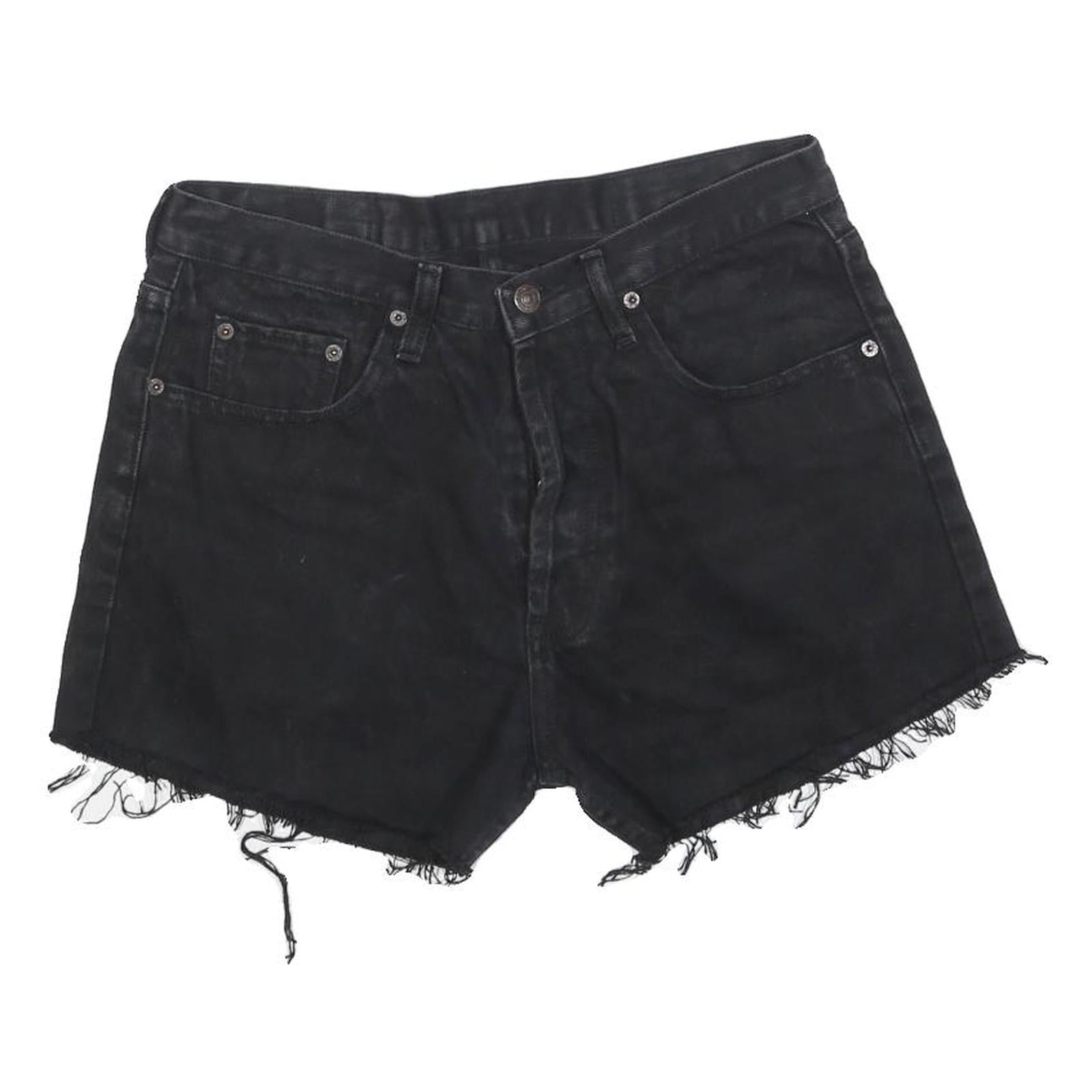 Buy LEVI'S Womens Black Denim Cut-Off Shorts M W33 Casual Raw Edge Frayed Hem Refurbished - $25.99 LEVI'S Womens Black Denim Cut-Off Shorts M W33 Casual Raw Edge Frayed Hem Refurbished - N/A refurbished available on Cerqular