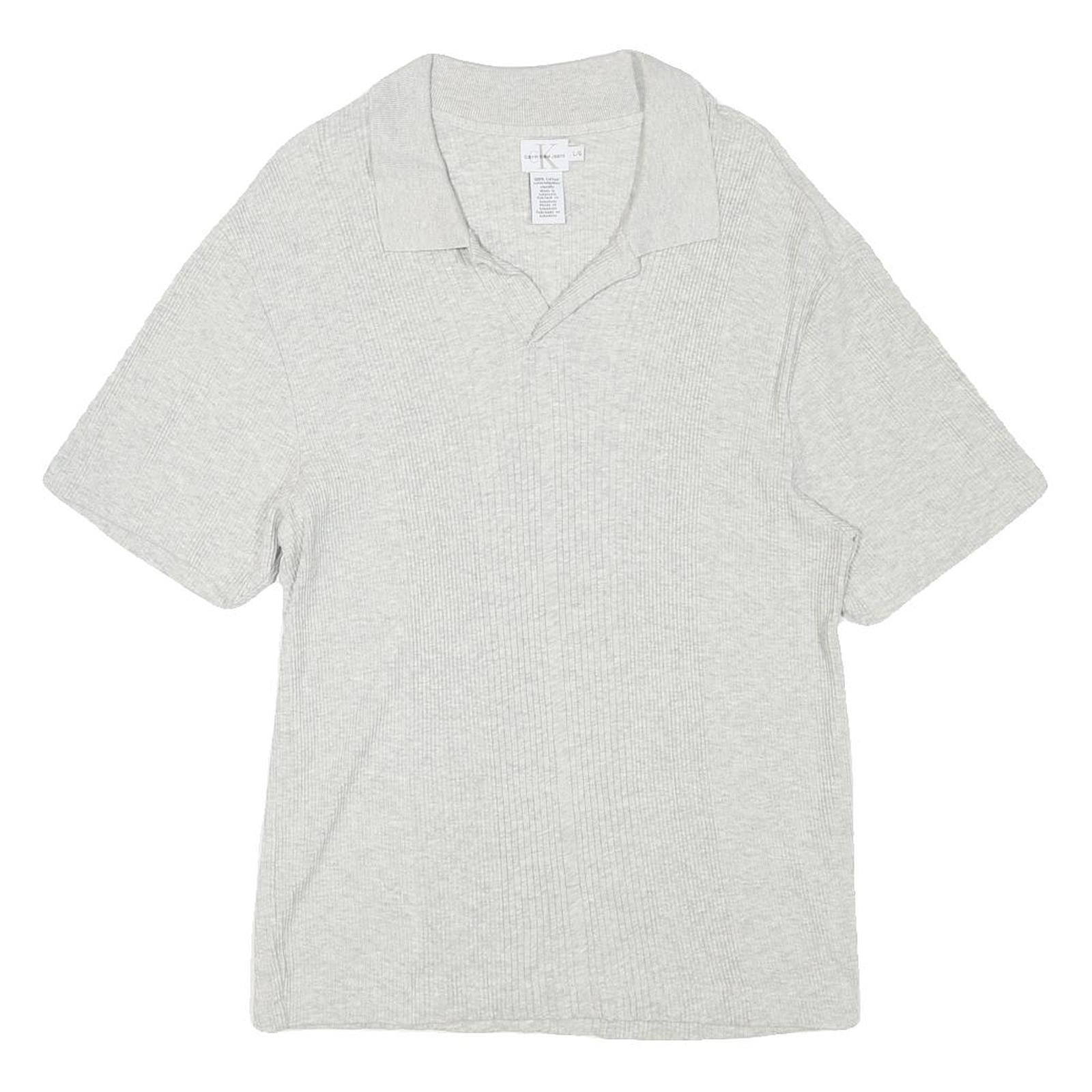 Buy CALVIN KLEIN JEANS Mens Grey Short Sleeve Plain Polo Shirt L Cotton Blend Casual Refurbished - $22.09 CALVIN KLEIN JEANS Mens Grey Short Sleeve Plain Polo Shirt L Cotton Blend Casual Refurbished - N/A refurbished available on Cerqular
