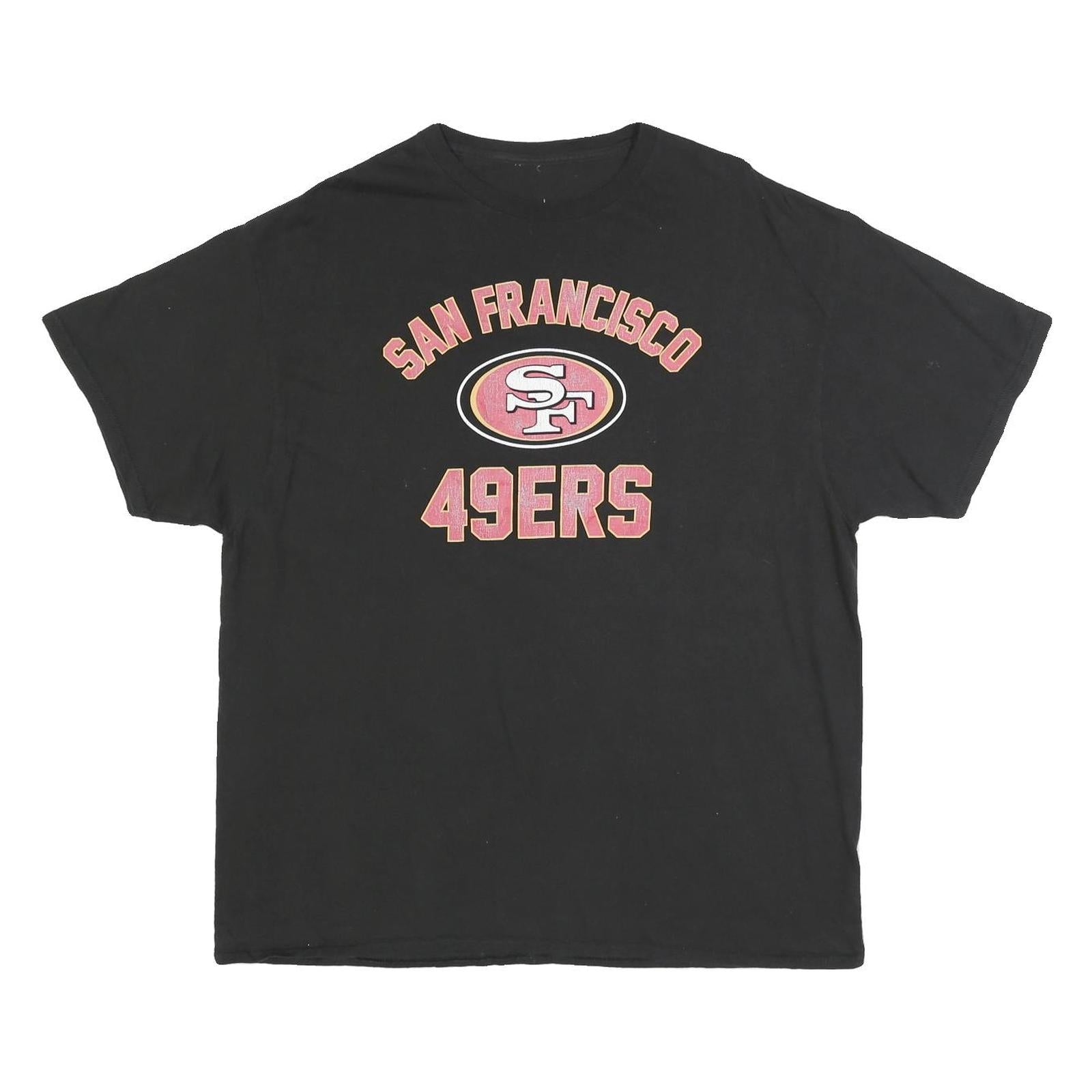 Buy Mens Black San Francisco 49ers Graphic T-Shirt XL Short Sleeve Crew Neck Refurbished - $23.39 Mens Black San Francisco 49ers Graphic T-Shirt XL Short Sleeve Crew Neck Refurbished - N/A refurbished available on Cerqular
