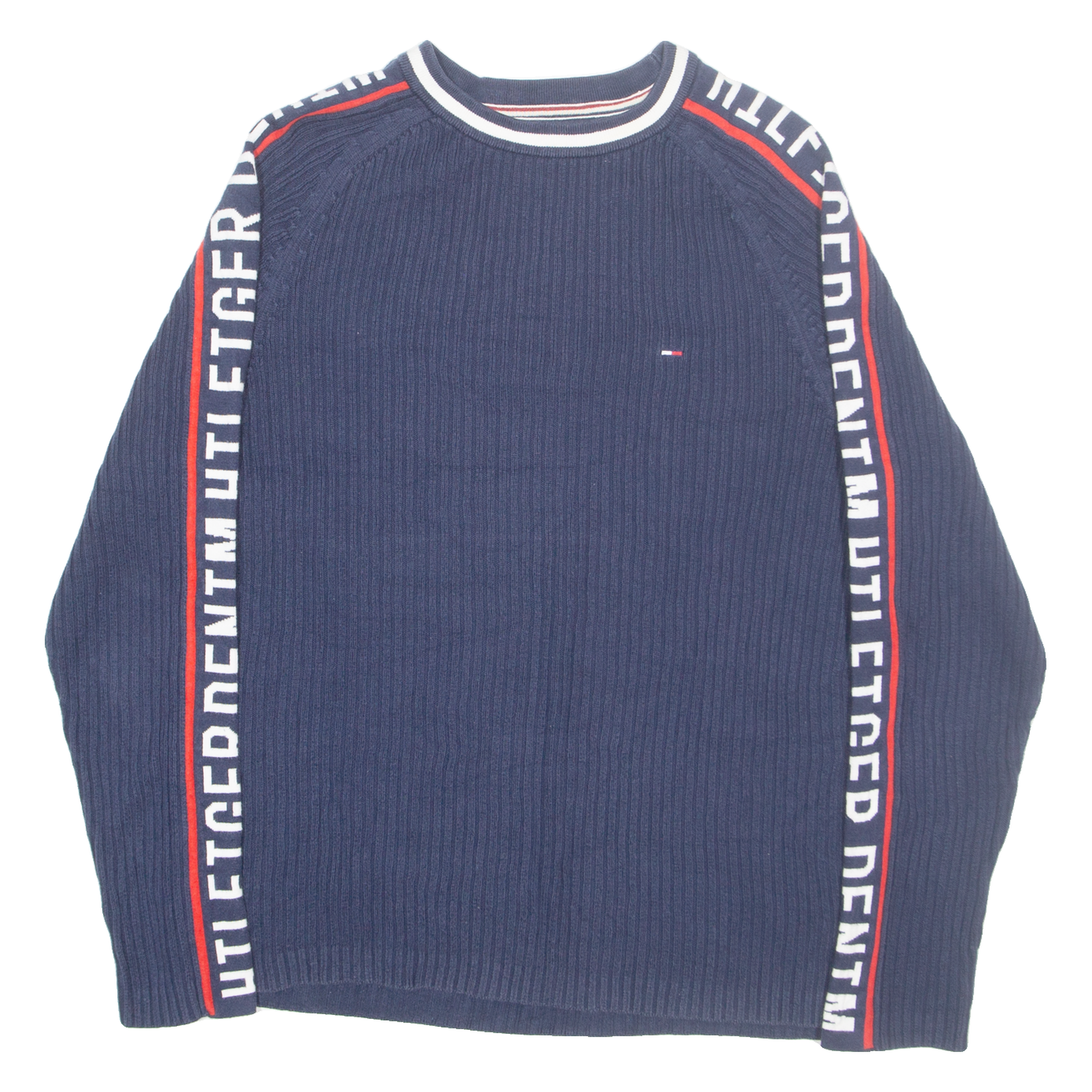 TOMMY HILFIGER Mens Jumper Blue Tight Knit S Refurbished - N/A refurbished available on Cerqular