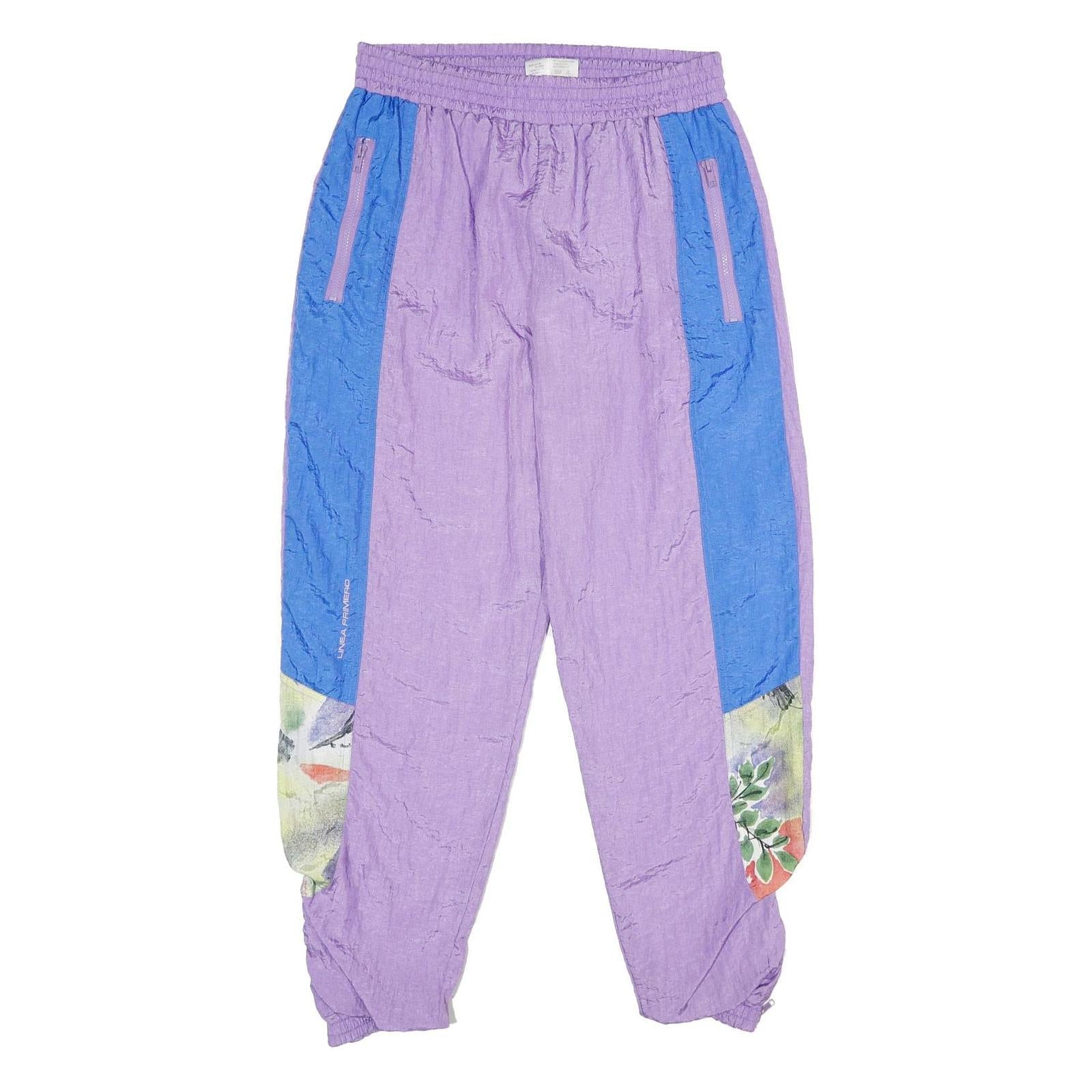 PRIMERO SPORTSWEAR Womens Joggers Purple & Blue L W28 L29 Nylon Casual Relaxed Refurbished - N/A refurbished available on Cerqular