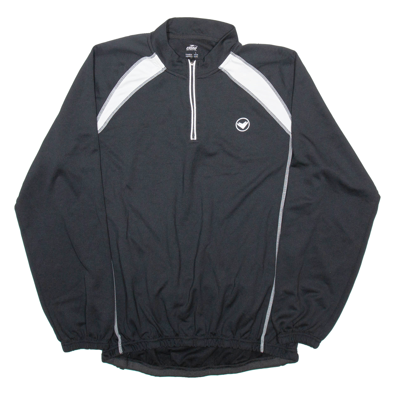 CRANE Cycling Mens Jersey Black Long Sleeve 1/4 Zip L Refurbished - N/A refurbished available on Cerqular