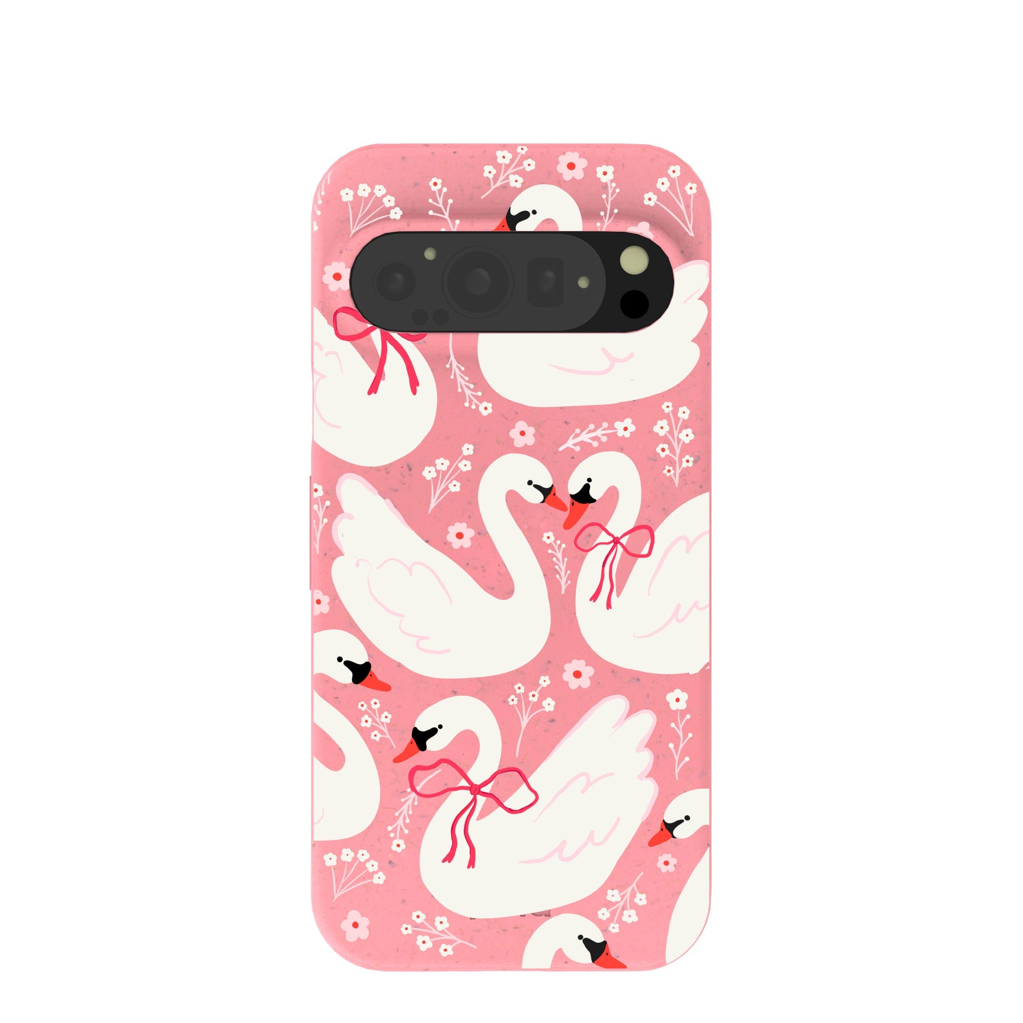Bubblegum Pink Swan Garden Google Pixel 9/9 Pro Case Refurbished - Pela Case refurbished available on Cerqular