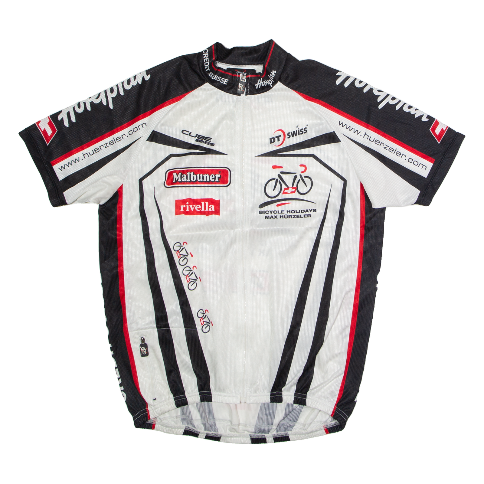 MAX HUERZELER Full Zip Cycling Mens Jersey White High Neck L Refurbished - N/A refurbished available on Cerqular