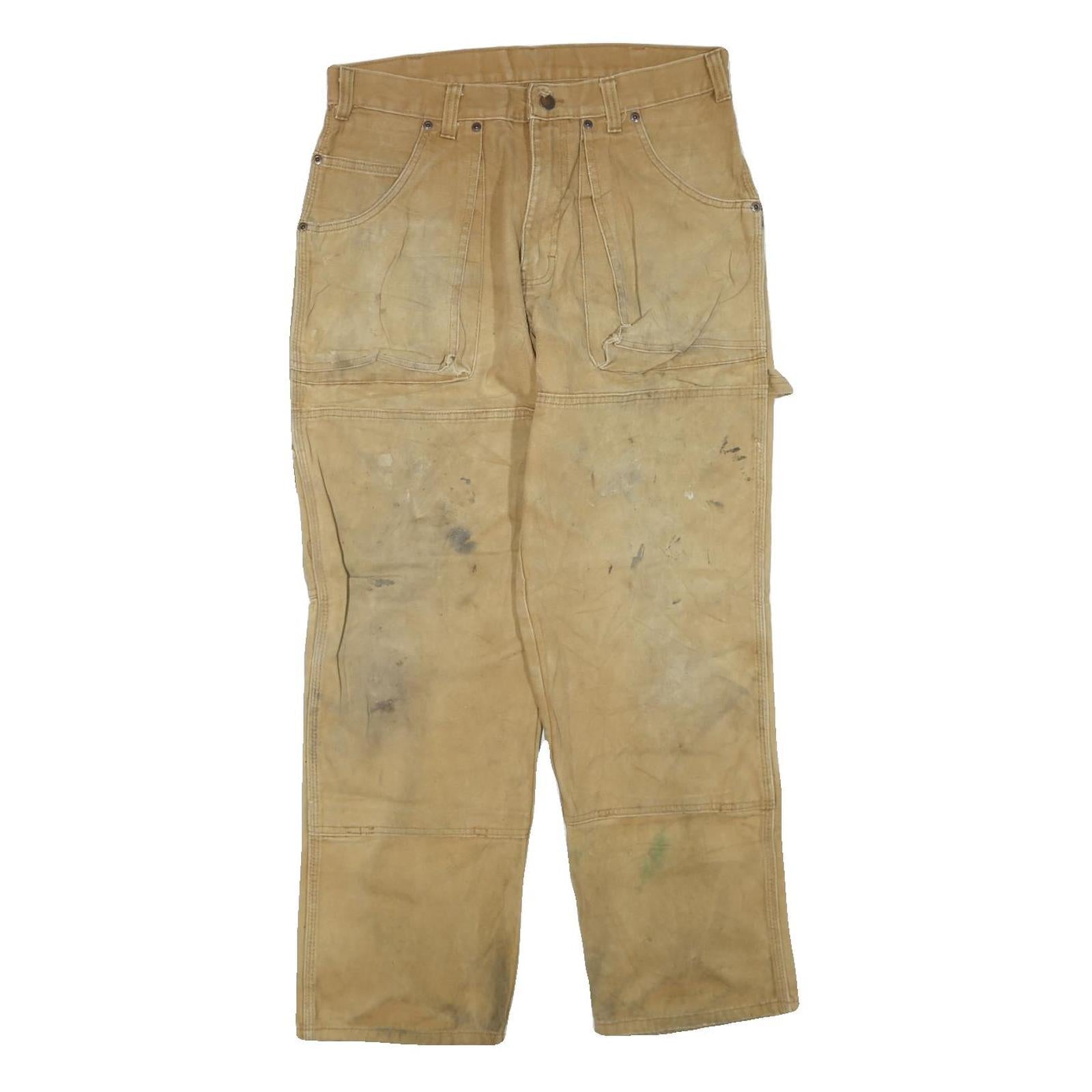 DICKIES Mens Regular Beige Workwear Cotton Blend Jeans W32 L27 Zip Pockets Refurbished - N/A refurbished available on Cerqular
