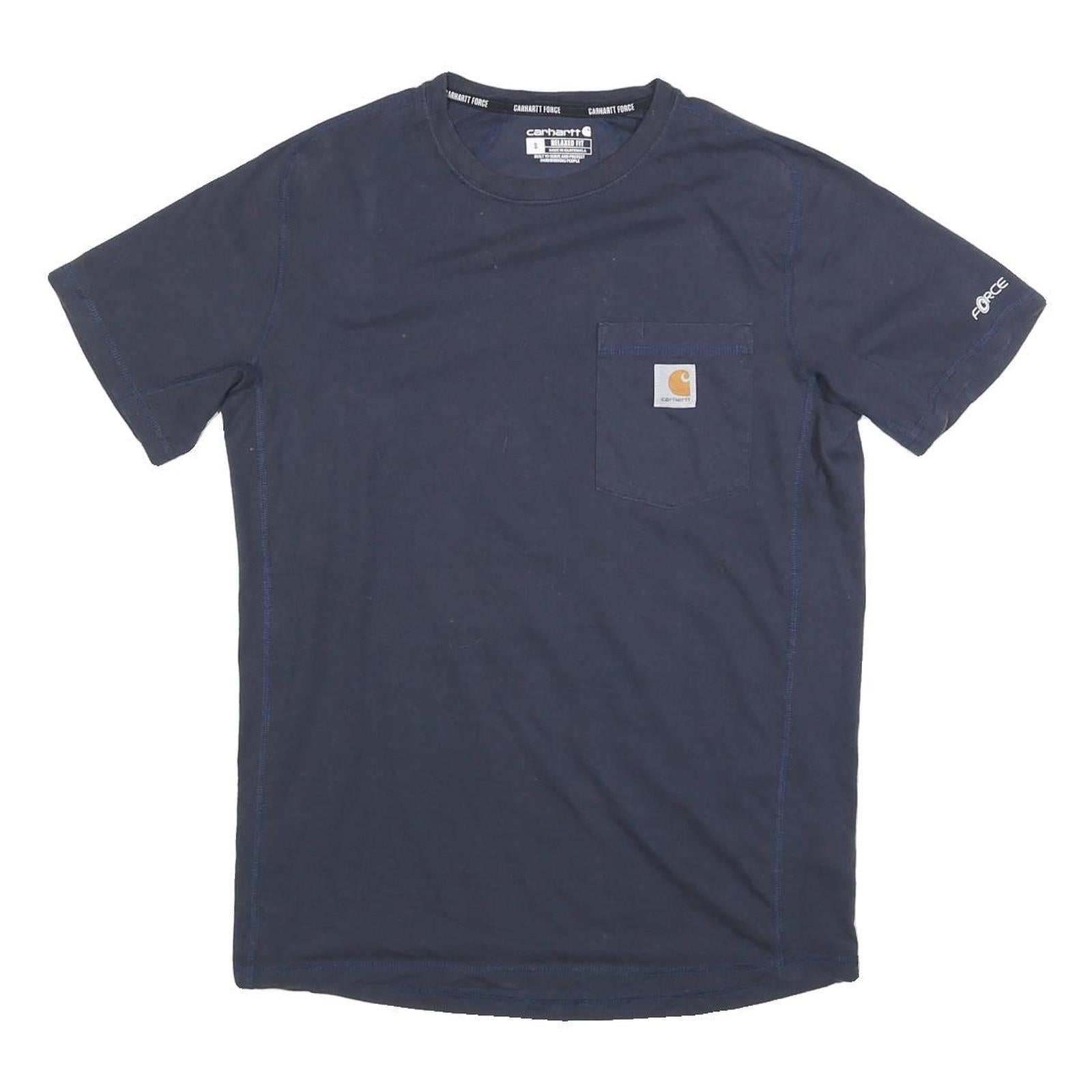 CARHARTT Mens Navy Blue Workwear T-Shirt S Short Sleeve Crew Neck Pocket Refurbished - N/A refurbished available on Cerqular