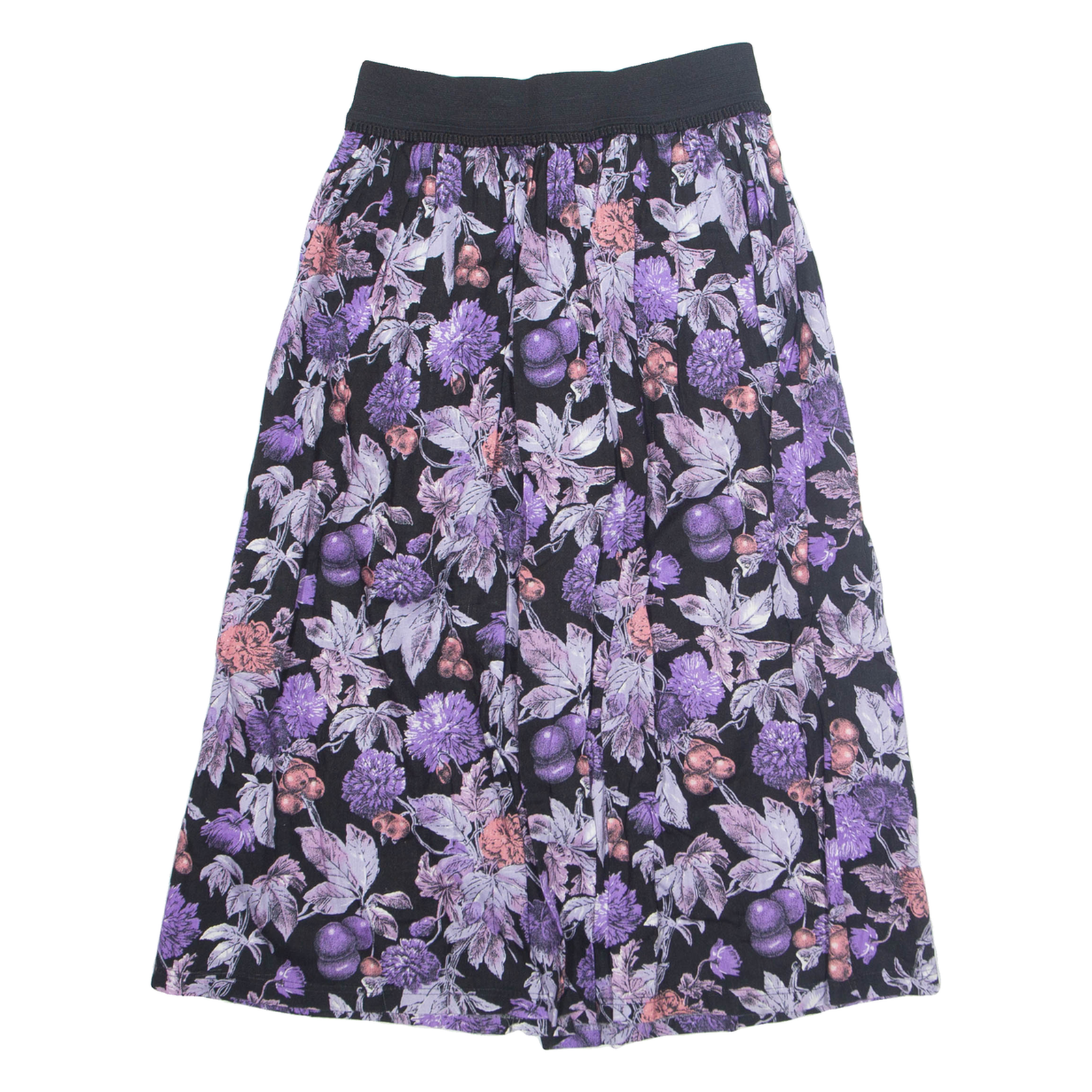 Womens A-Line Skirt Purple Knee Length Floral M Refurbished - N/A refurbished available on Cerqular