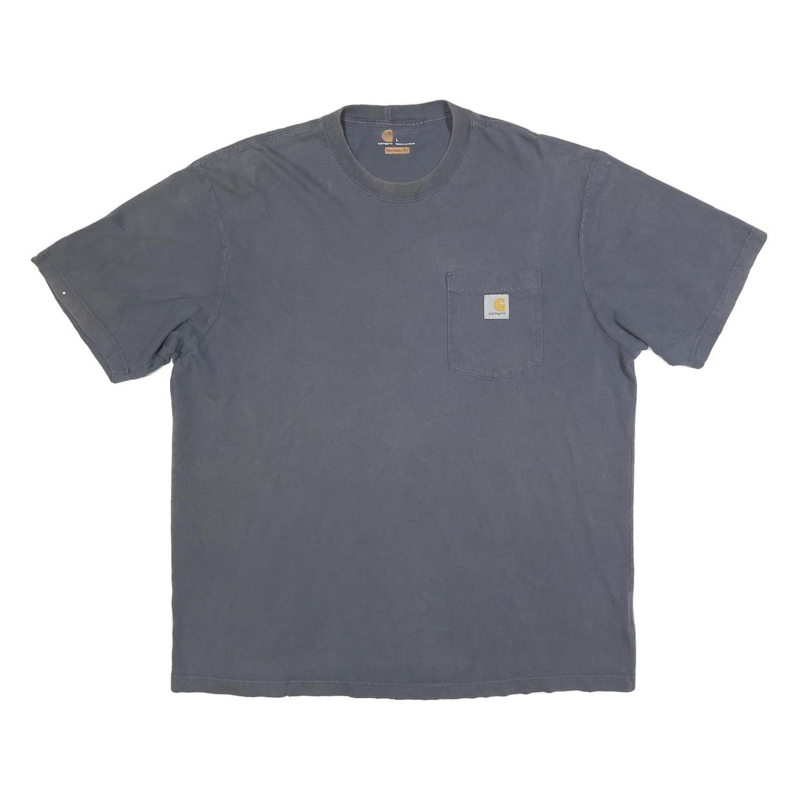 CARHARTT Mens Grey Pocket T-Shirt L Short Sleeve Crew Neck Classic Cotton Blend Refurbished - N/A refurbished available on Cerqular
