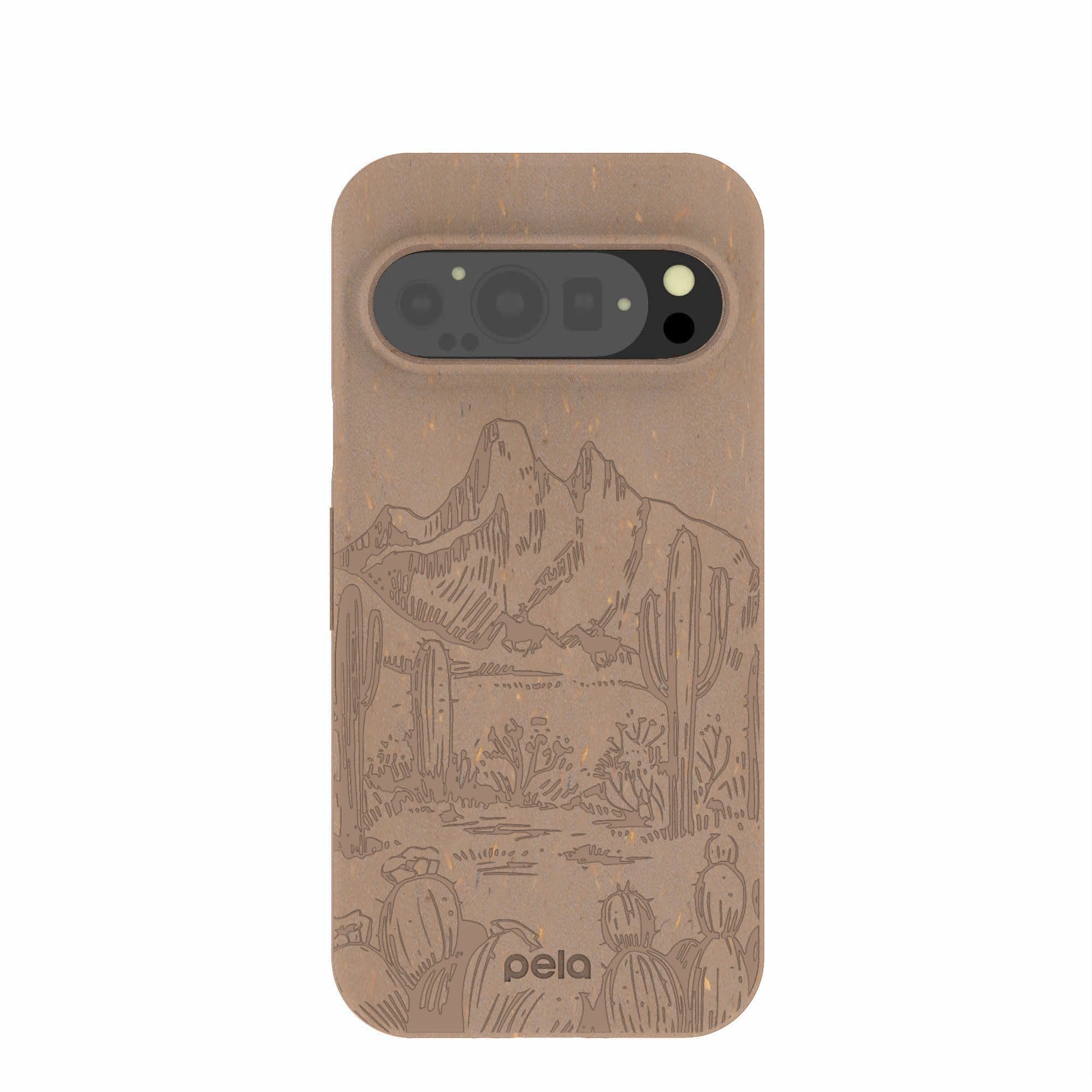 Chocolate Brown Desert Run Google Pixel 9/9 Pro Case Refurbished - Pela Case refurbished available on Cerqular