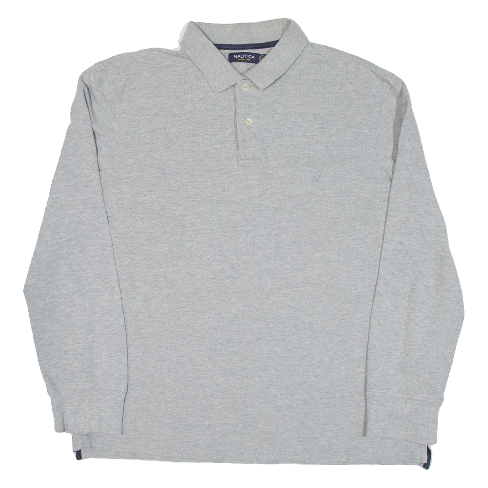 NAUTICA Mens Polo Shirt Grey Long Sleeve L Refurbished - N/A refurbished available on Cerqular