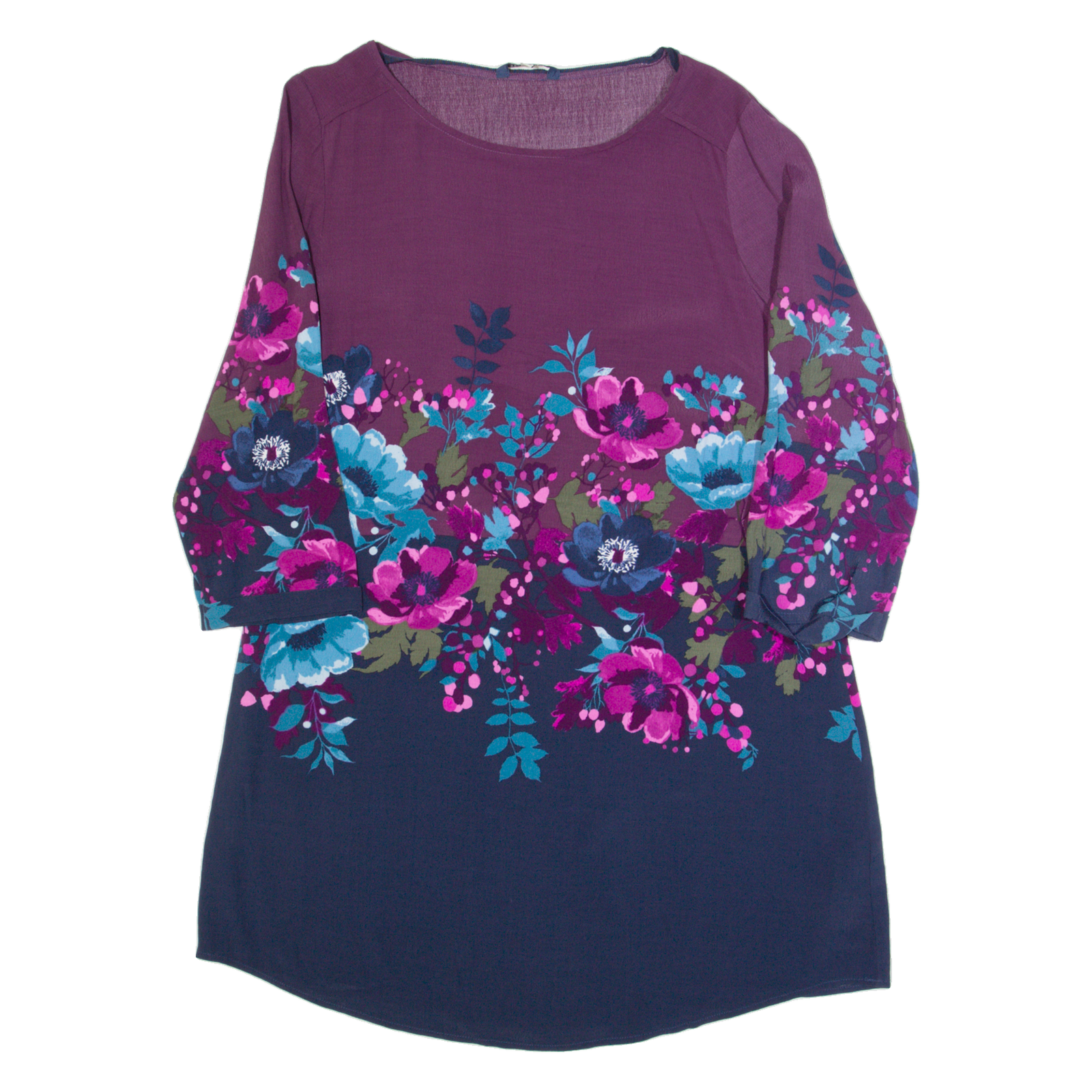 JOULES Womens Day Dress Purple Floral Knee Length UK 14 Refurbished - N/A refurbished available on Cerqular