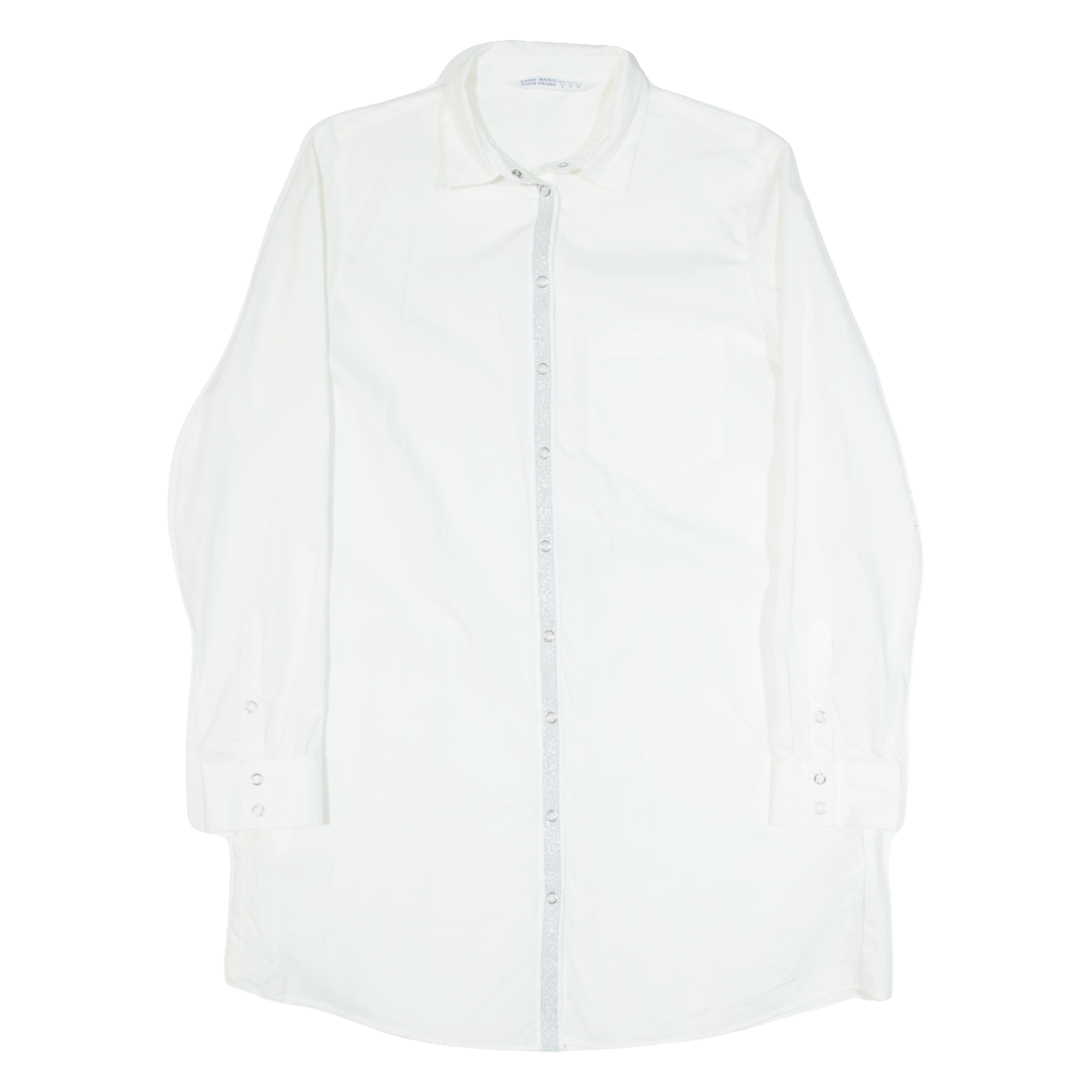 Buy ZARA BASIC Womens Shirt Dress White Long Sleeve Knee Length M Refurbished - $23.39 ZARA BASIC Womens Shirt Dress White Long Sleeve Knee Length M Refurbished - N/A refurbished available on Cerqular