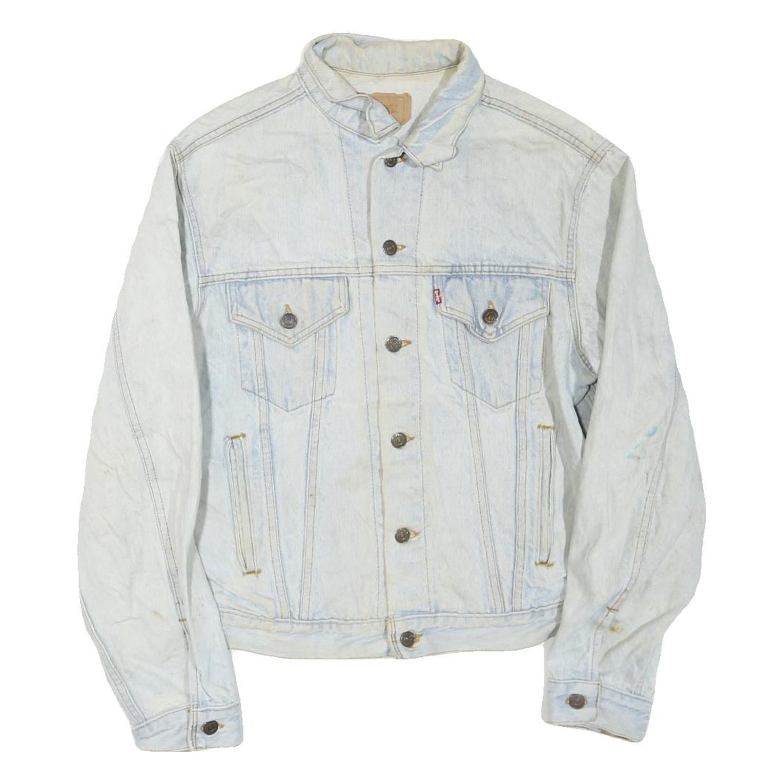 LEVI'S Mens Blue Denim Jacket M Cotton Blend Button Closure Classic Fit Casual Refurbished - N/A refurbished available on Cerqular