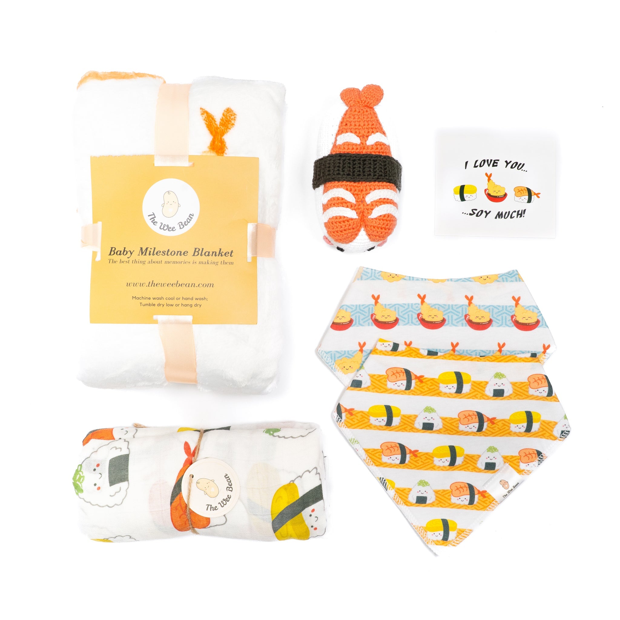 Welcome Home Baby Gift Set - Sushi Collection Refurbished - The Wee Bean refurbished available on Cerqular