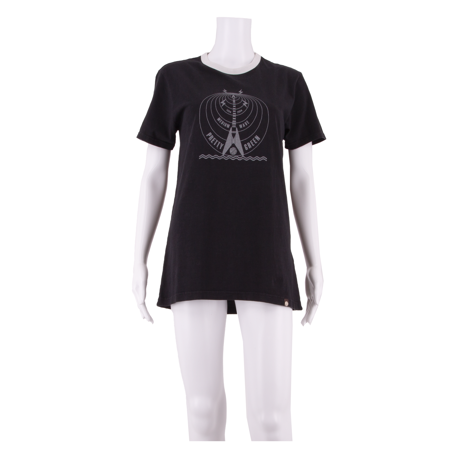 PRETTY GREEN Guitar Womens T-Shirt Dress Black Short Sleeve Short XS Refurbished - N/A refurbished available on Cerqular