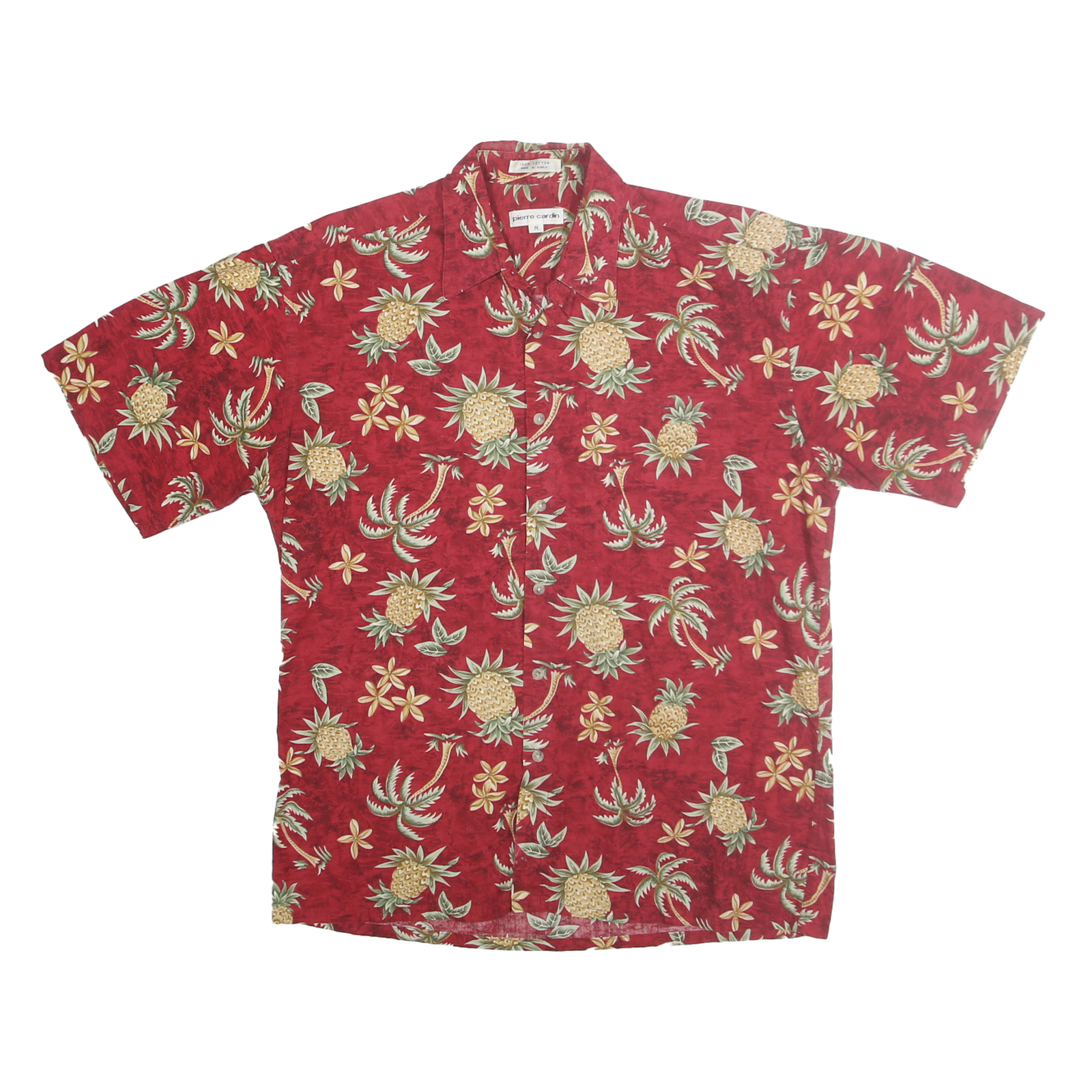 Buy PIERRE CARDIN Mens Red Pineapple Floral Print Shirt M Summer Casual Cotton Refurbished - $32.49 PIERRE CARDIN Mens Red Pineapple Floral Print Shirt M Summer Casual Cotton Refurbished - N/A refurbished available on Cerqular