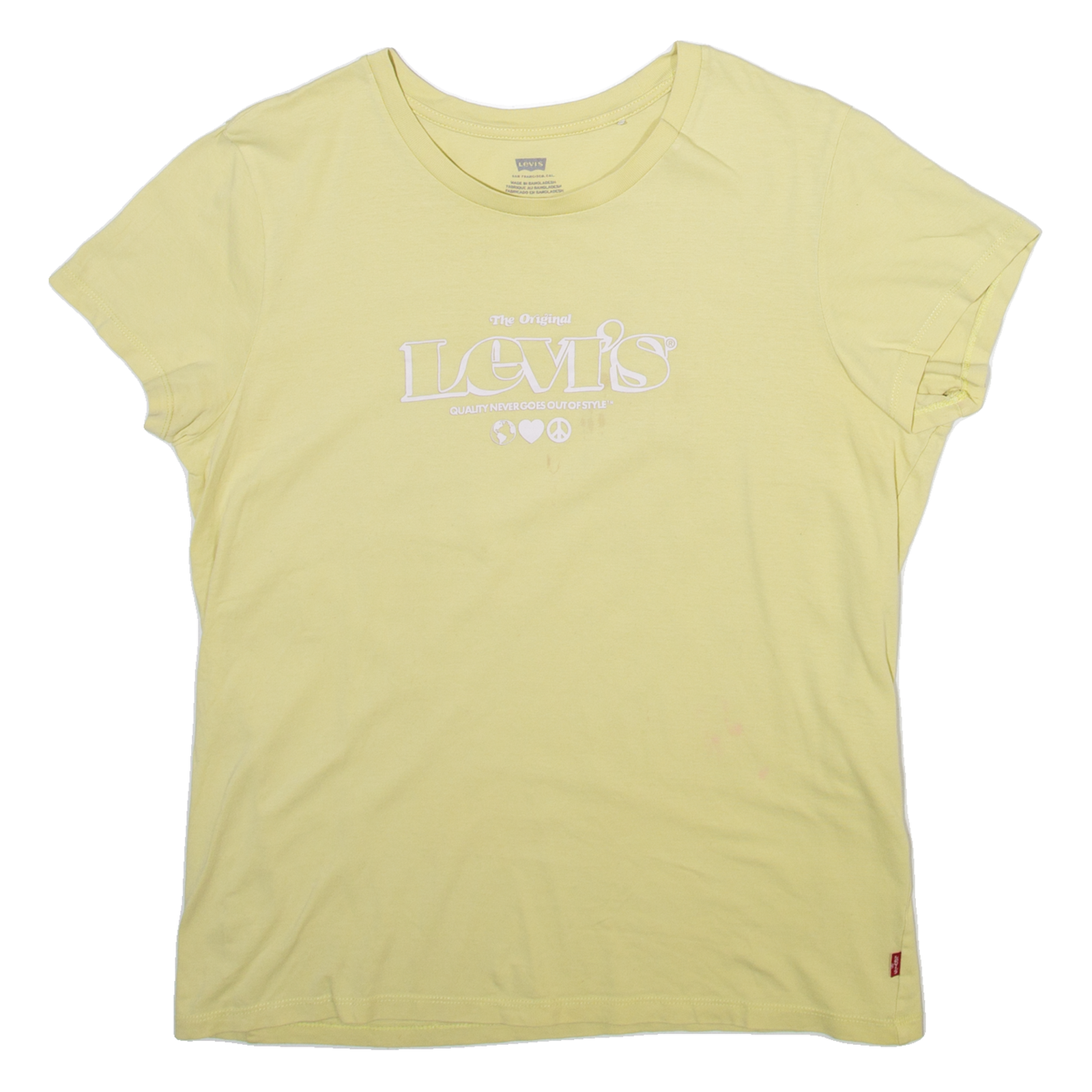 LEVI'S Mens T-Shirt Yellow L Refurbished - N/A refurbished available on Cerqular