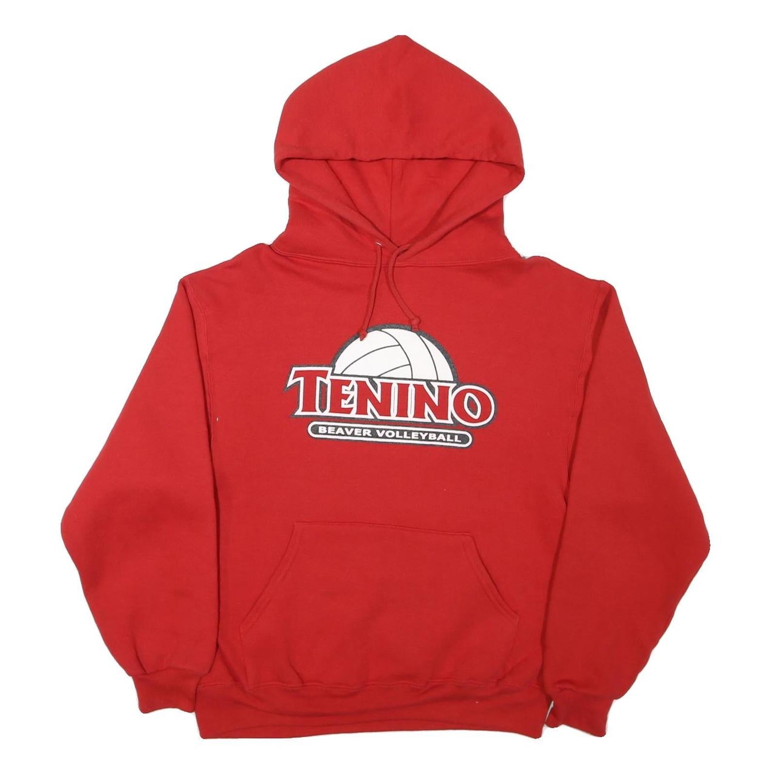 JERZEES Mens Red Tenino Beaver Volleyball Pullover Hoodie S Sports Team Graphic Refurbished - N/A refurbished available on Cerqular