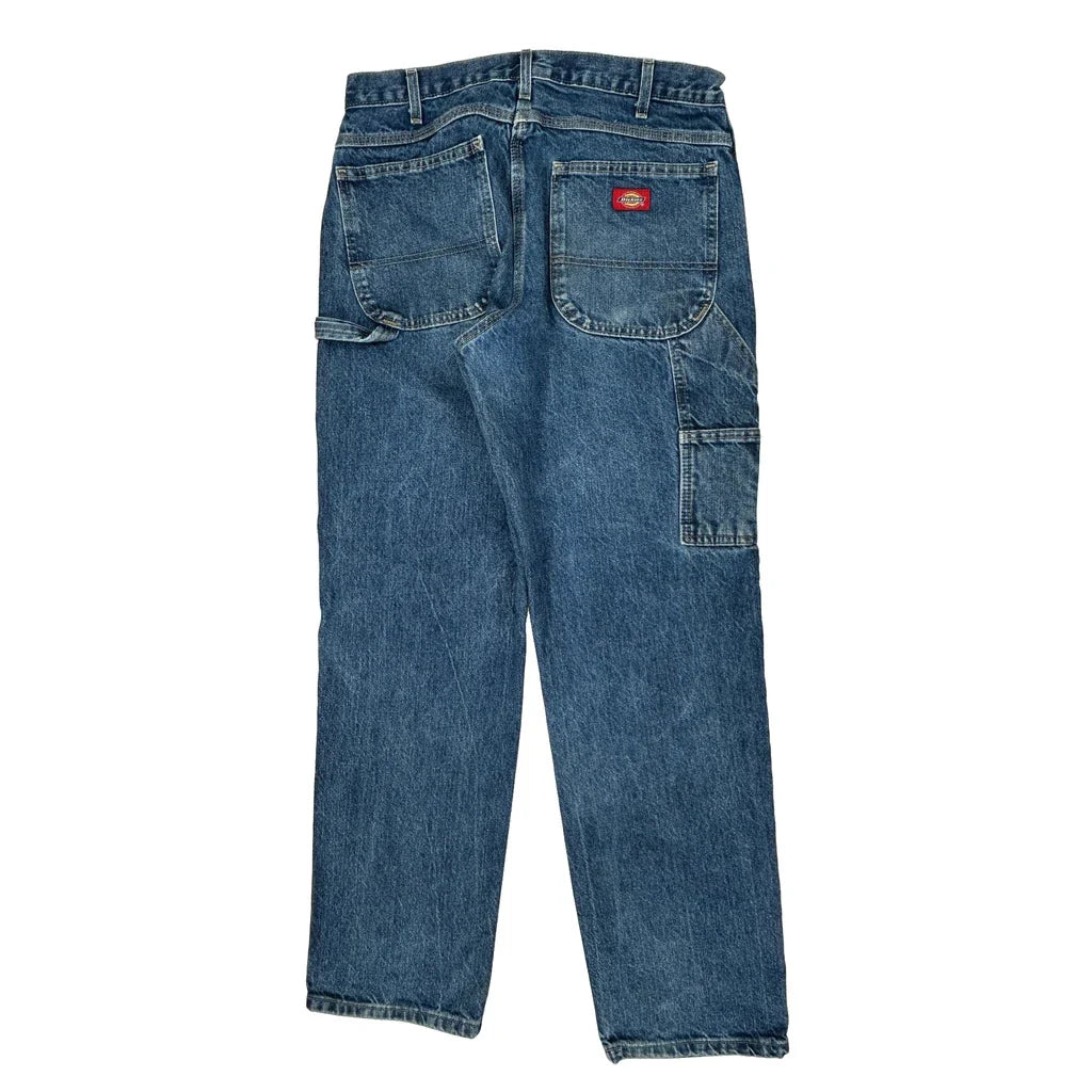 Dickies Double Knee Carpenter Jeans - 36W 29L Blue Cotton Refurbished - Thrifted (note: this is a term often used to describe second- refurbished available on Cerqular