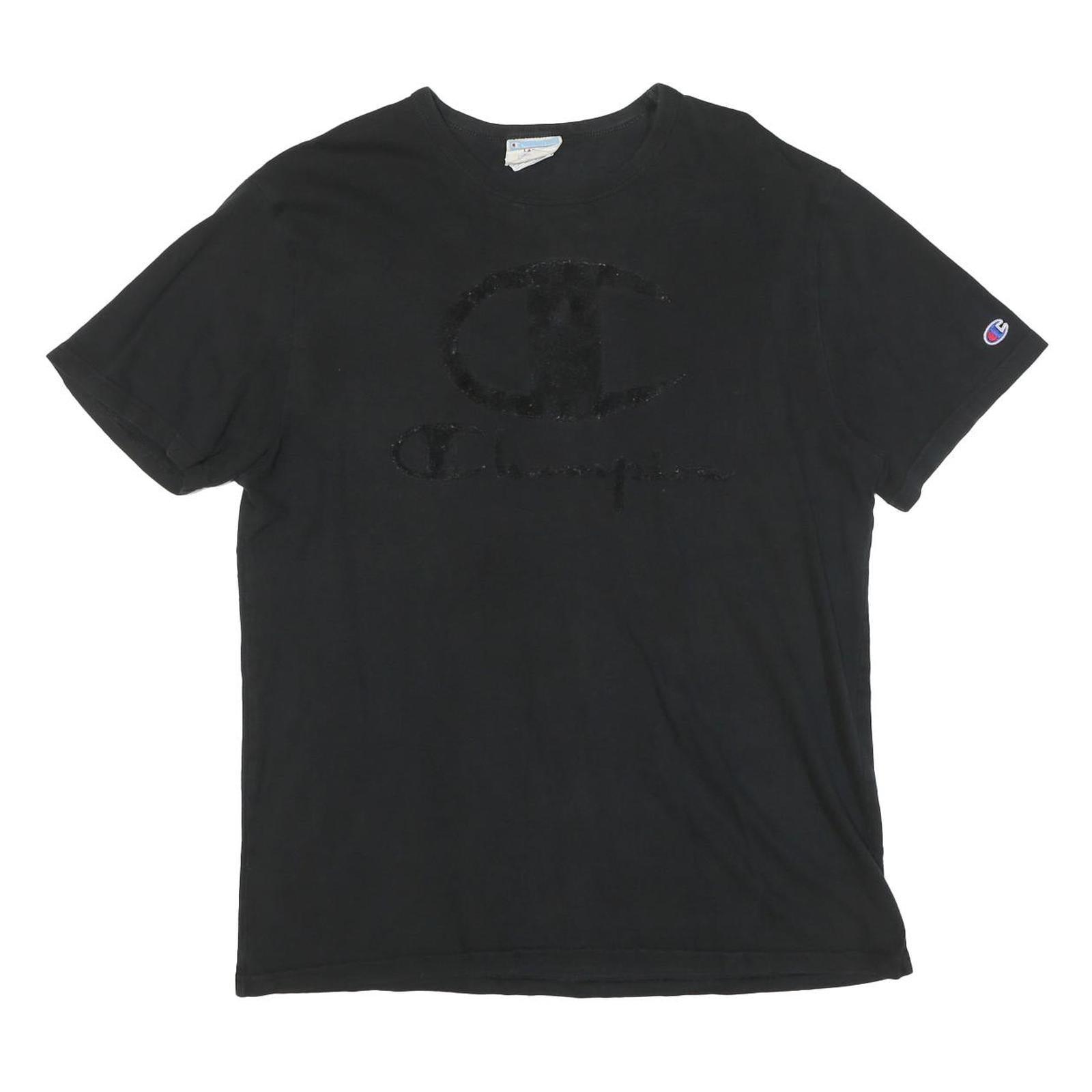 Buy CHAMPION Mens Black Cotton Blend Graphic T-Shirt L Short Sleeve Crew Neck Refurbished - $18.19 CHAMPION Mens Black Cotton Blend Graphic T-Shirt L Short Sleeve Crew Neck Refurbished - N/A refurbished available on Cerqular