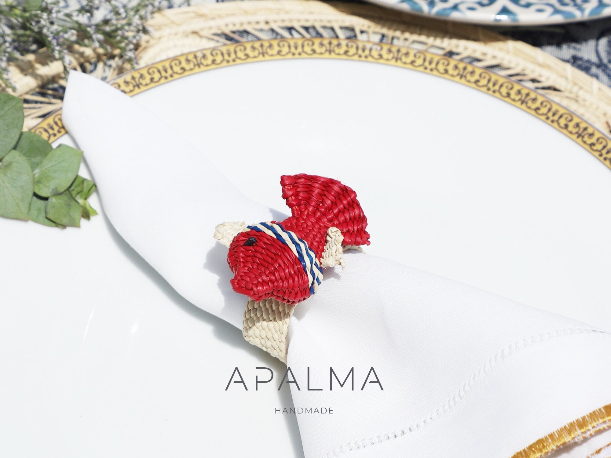 Nautical Fish Napkin Ring | Pack: Blue Refurbished - Apalma Handmade refurbished available on Cerqular