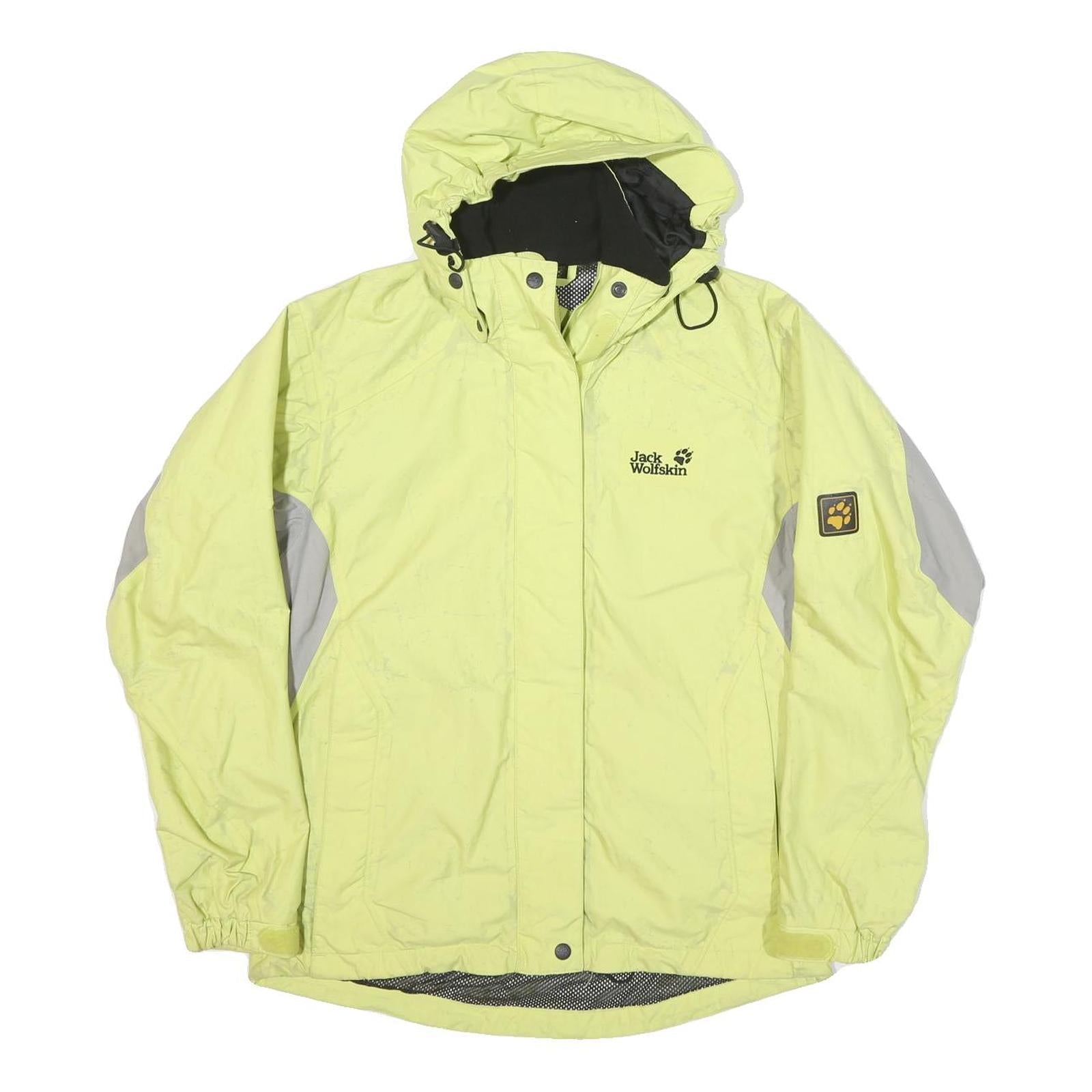 JACK WOLFSKIN Womens Yellow & Grey Outdoor Jacket UK 10 Polyester Blend Zip Refurbished - N/A refurbished available on Cerqular